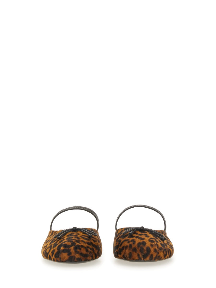 STUART WEITZMAN Animalier Leather Flats
