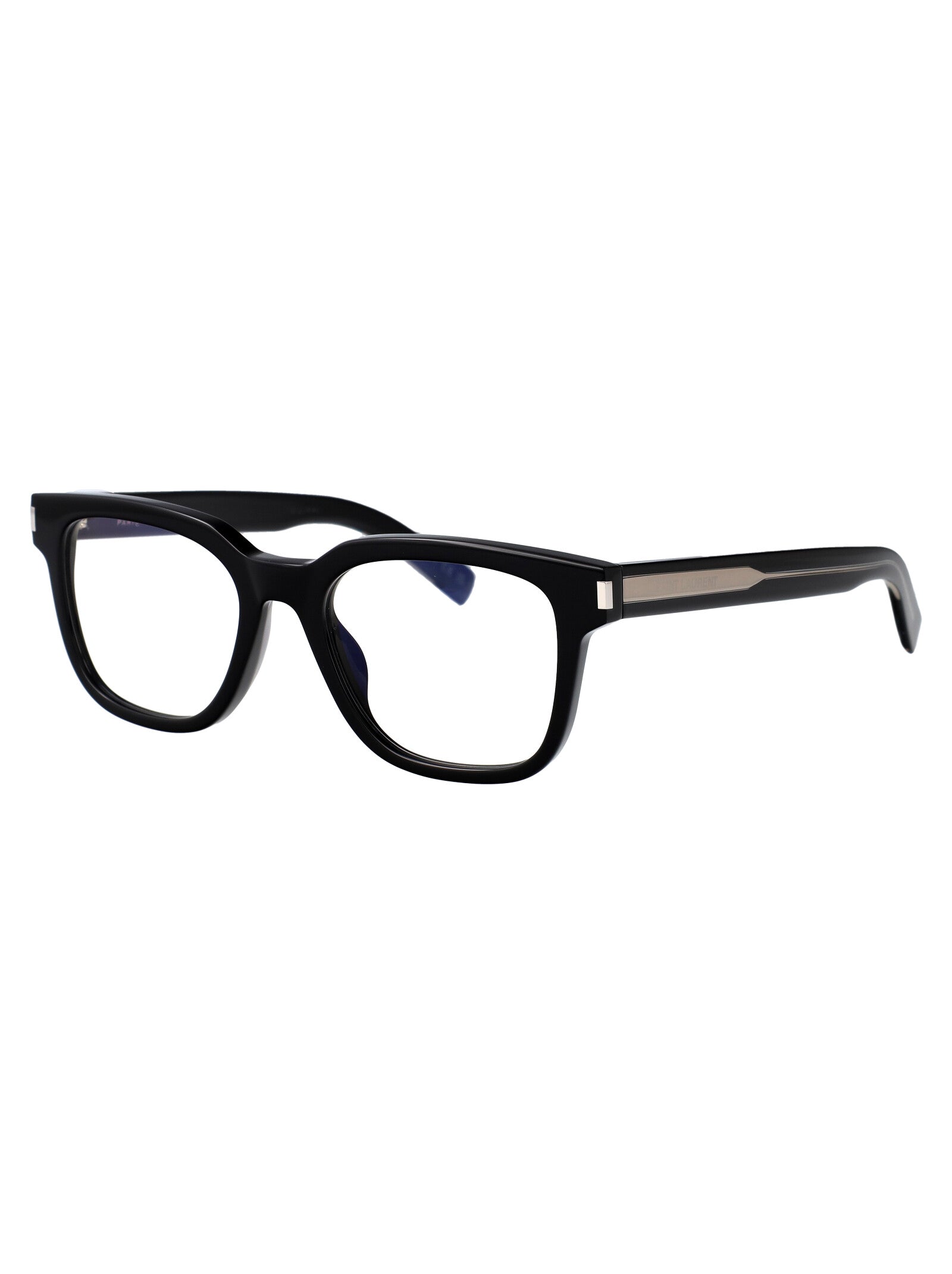 SAINT LAURENT Stylish Crystal-Transparent Acetate Glasses for All