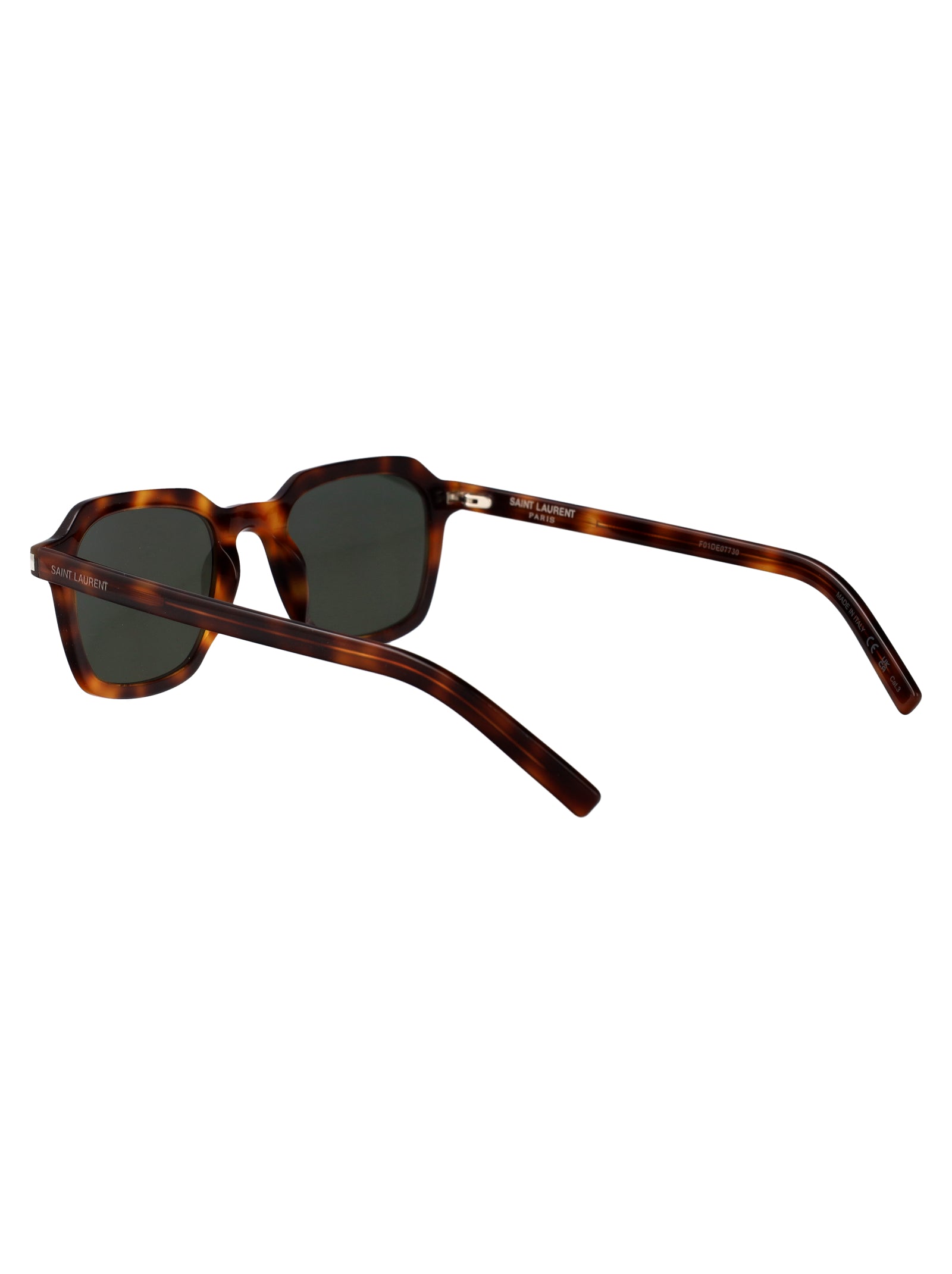 SAINT LAURENT Slim Acetate Havana Sunglasses