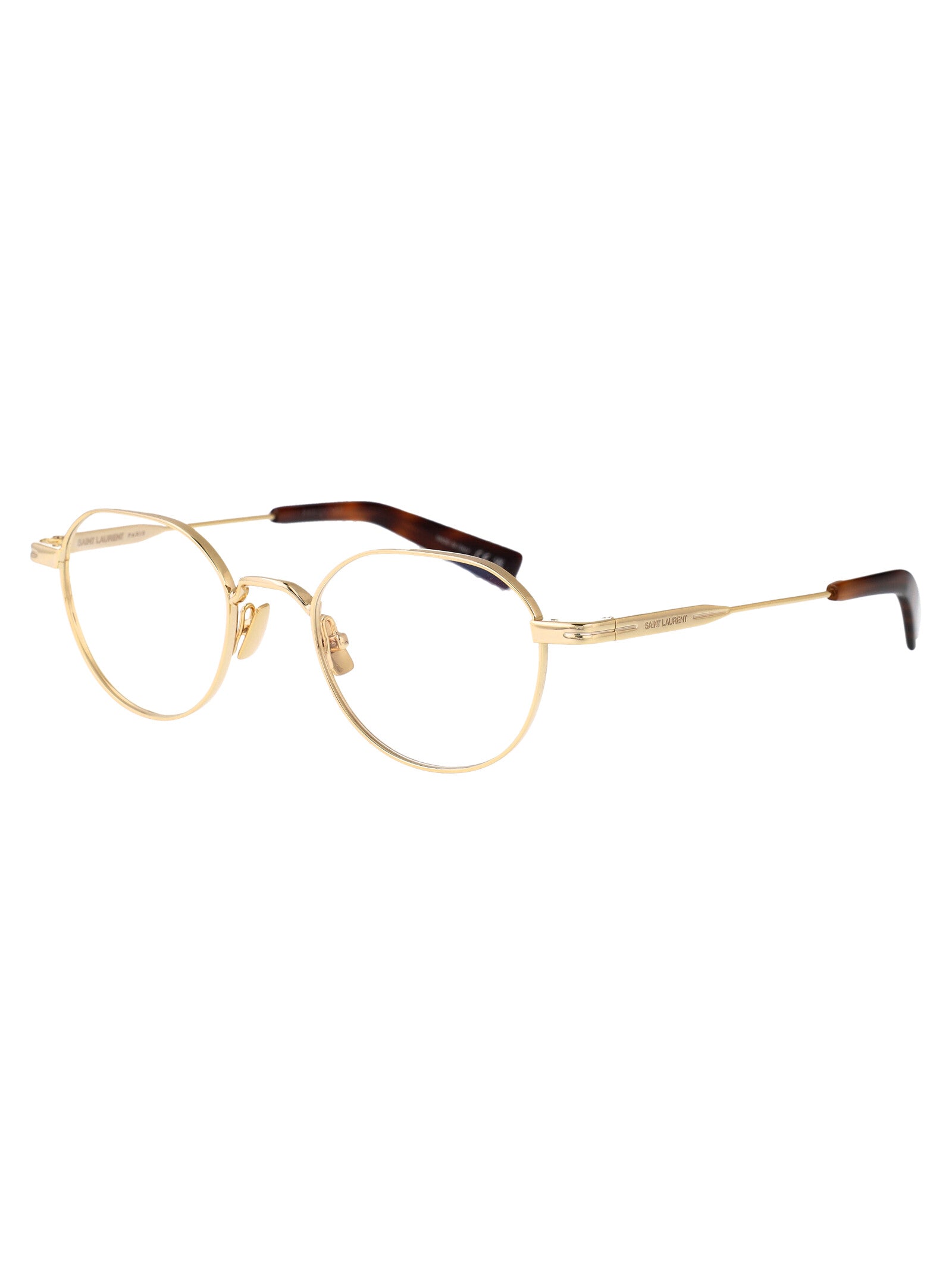 SAINT LAURENT Chic Transparent Metal Glasses for Women