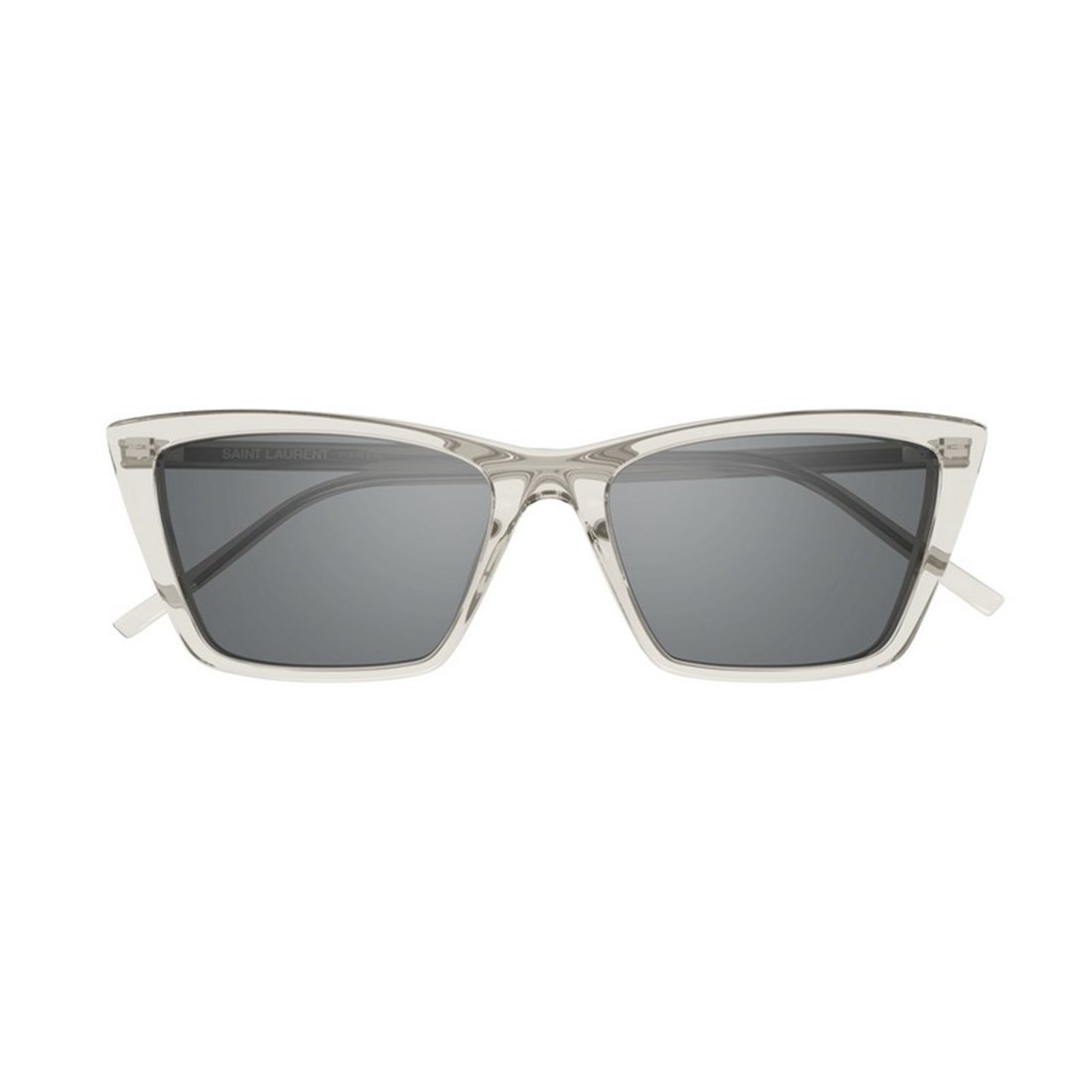 SAINT LAURENT Thin Frame Women's Sunglasses with Silver Lenses