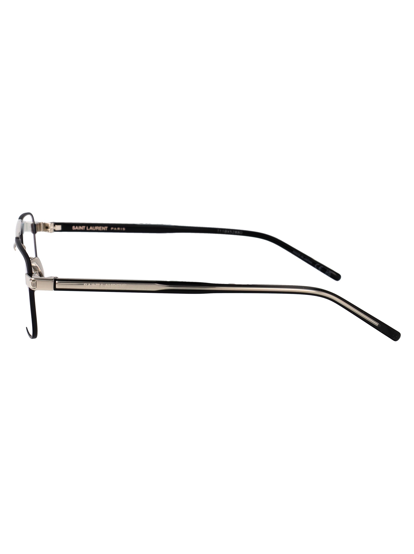 SAINT LAURENT Crystal-Accent Transparent Metal Glasses for Women