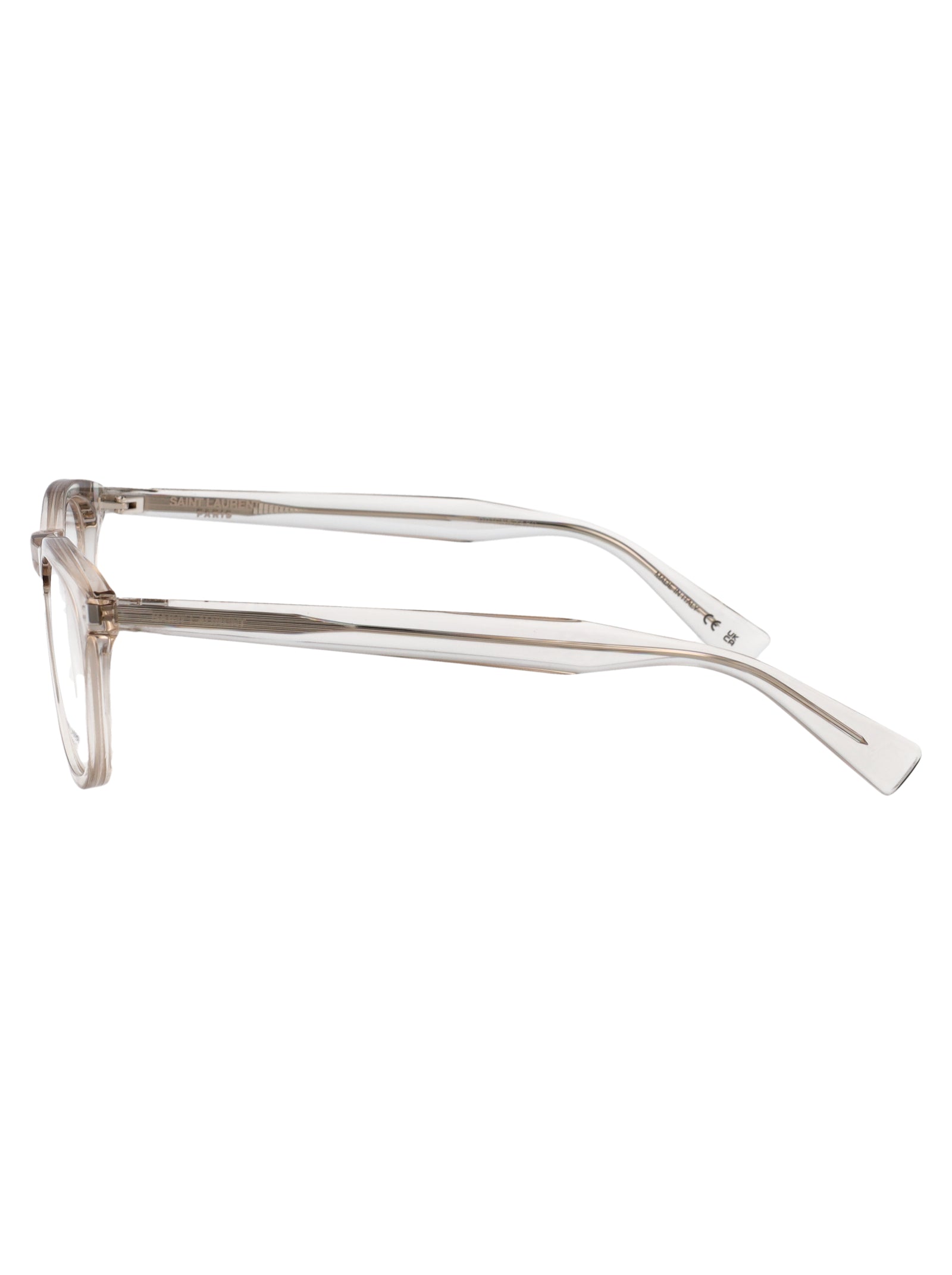 SAINT LAURENT Transparent Recycled Acetate Optical Glasses