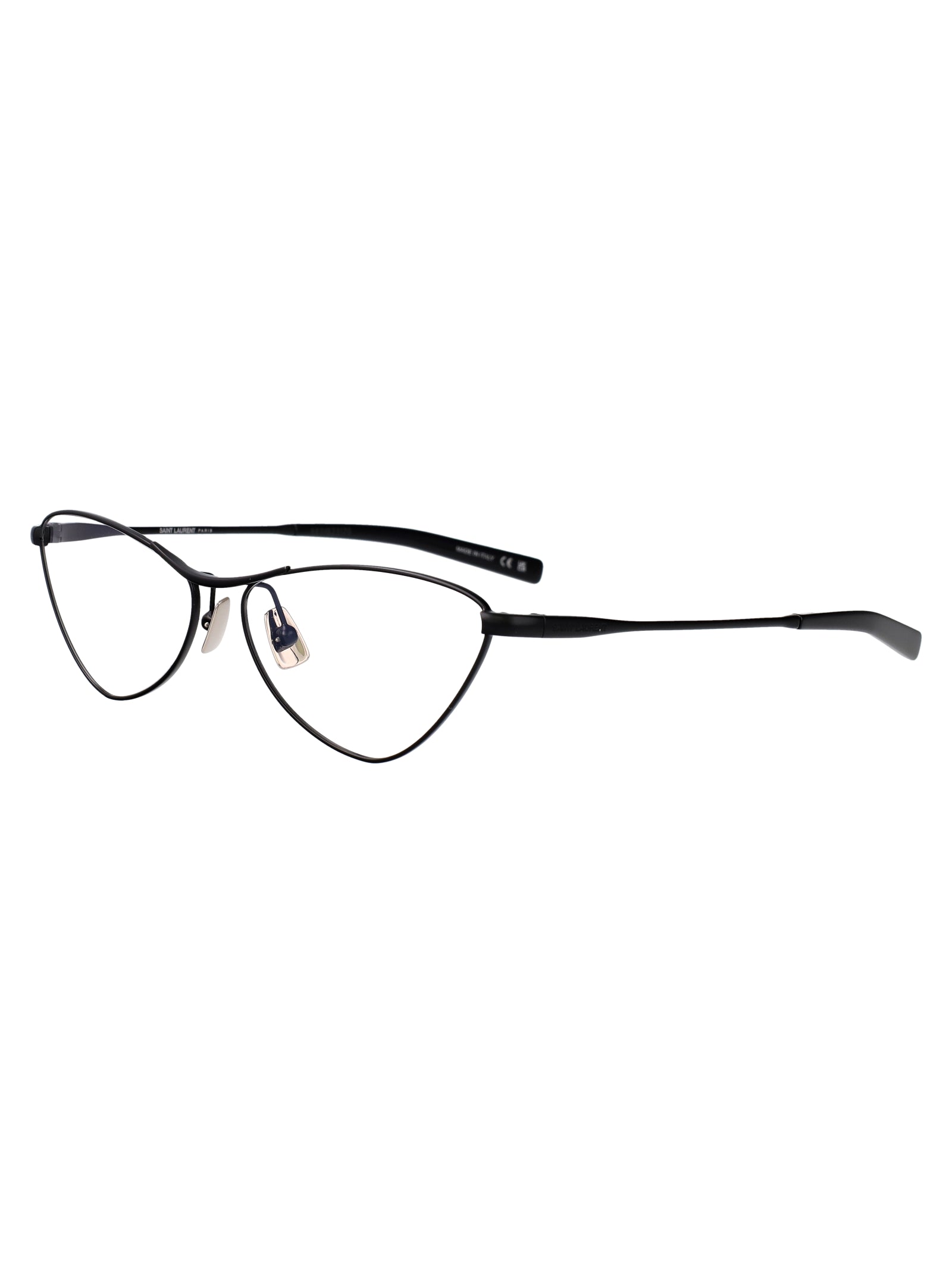 SAINT LAURENT Chic Transparent Metal Optical Glasses for Women