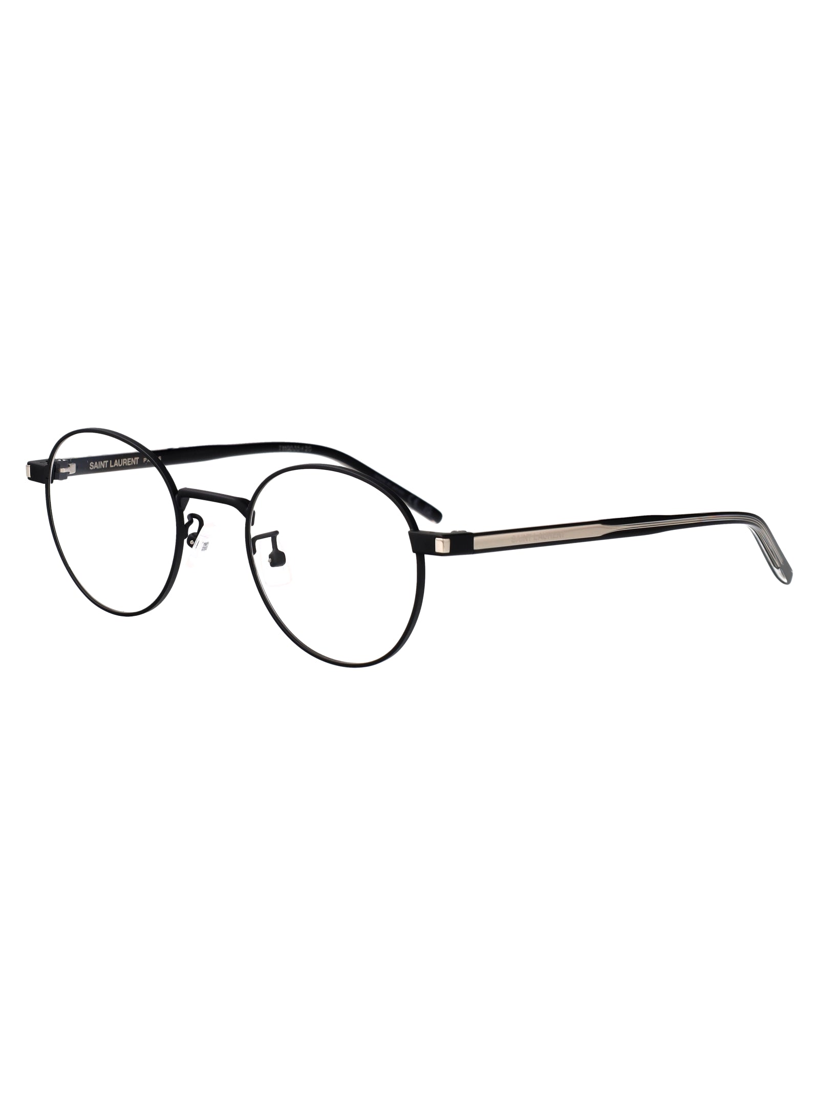 SAINT LAURENT Stylish Crystal-Transparent Metal Glasses