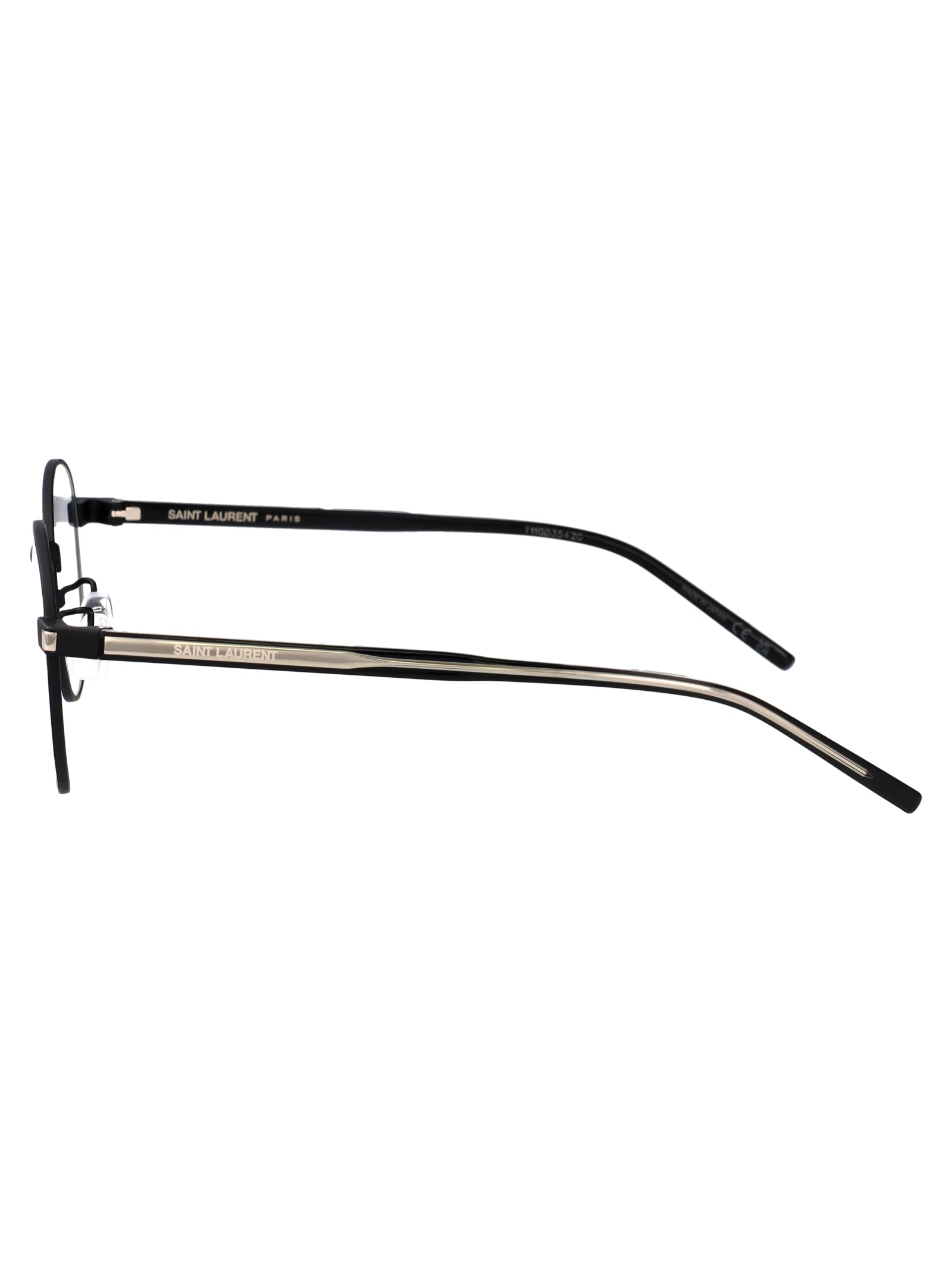 SAINT LAURENT Stylish Crystal-Transparent Metal Glasses
