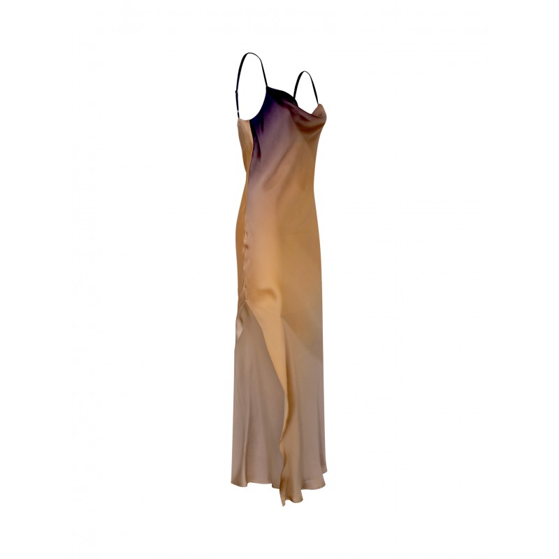 SLEEP NO MORE Elegant Long Silk Dress for Women