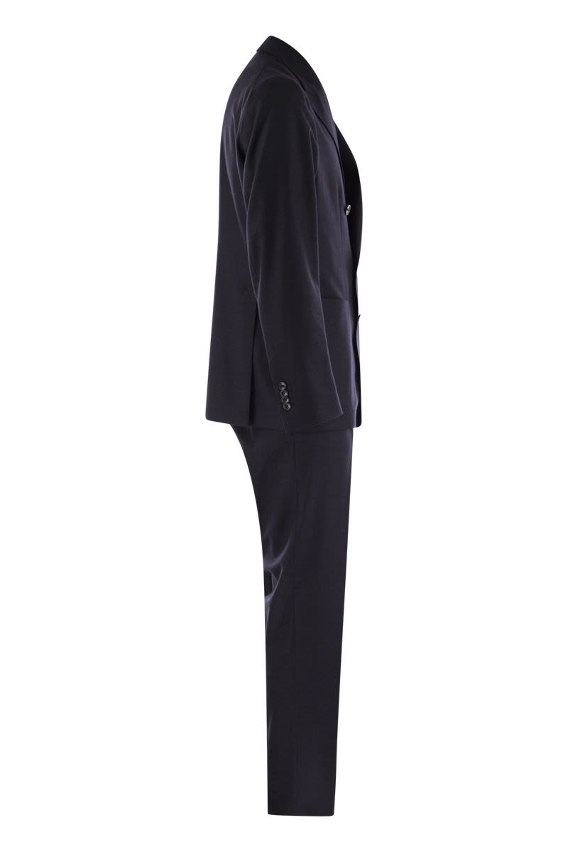 TAGLIATORE Double-Breasted Wool and Cashmere Suit