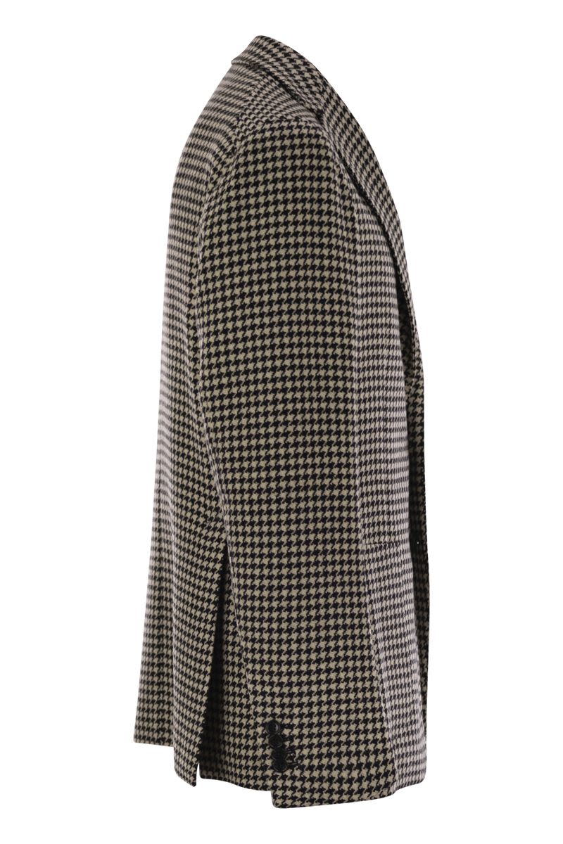 TAGLIATORE Houndstooth Virgin Wool Blend Jacket - Regular Fit