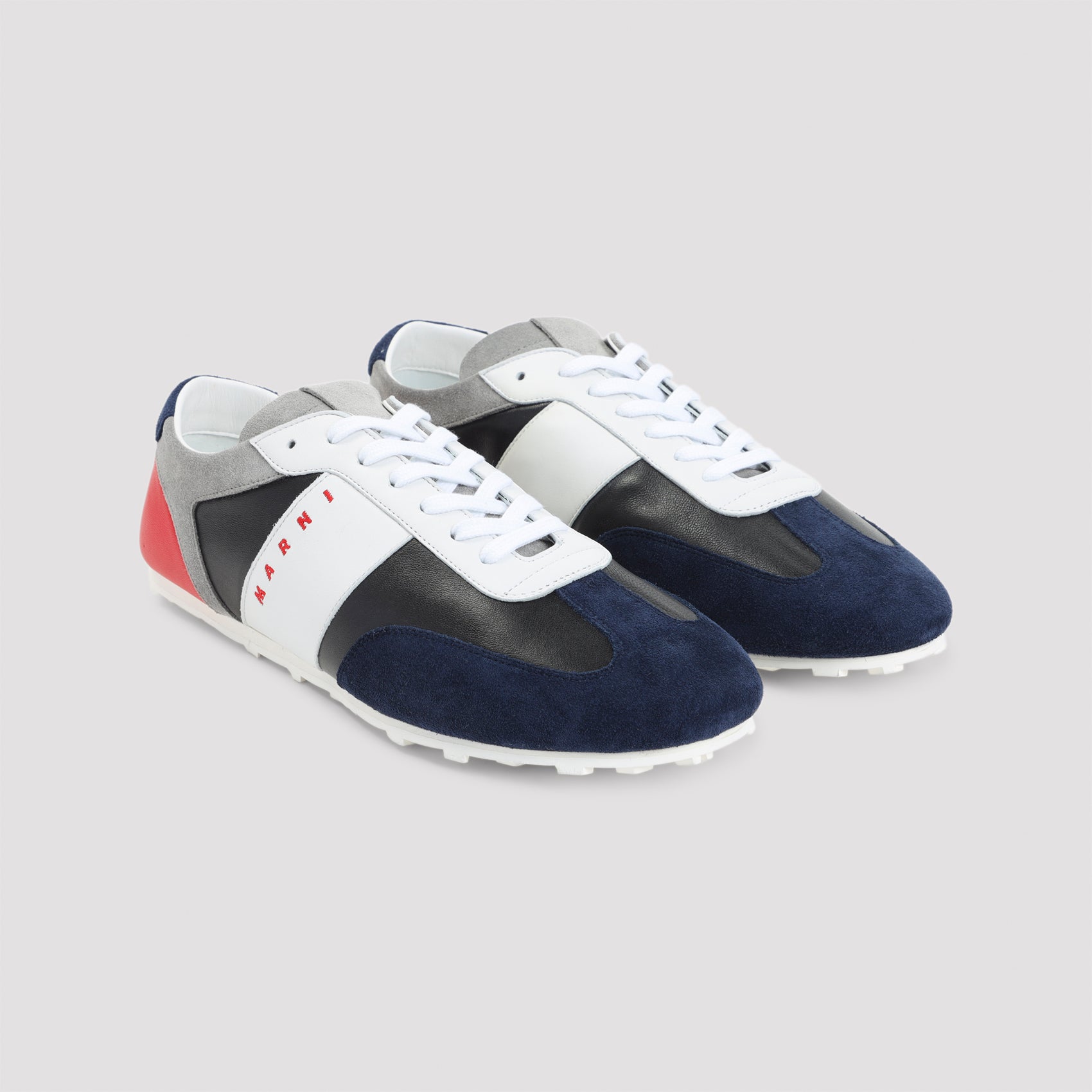 MARNI Leather Sneaker with Contrasting Details