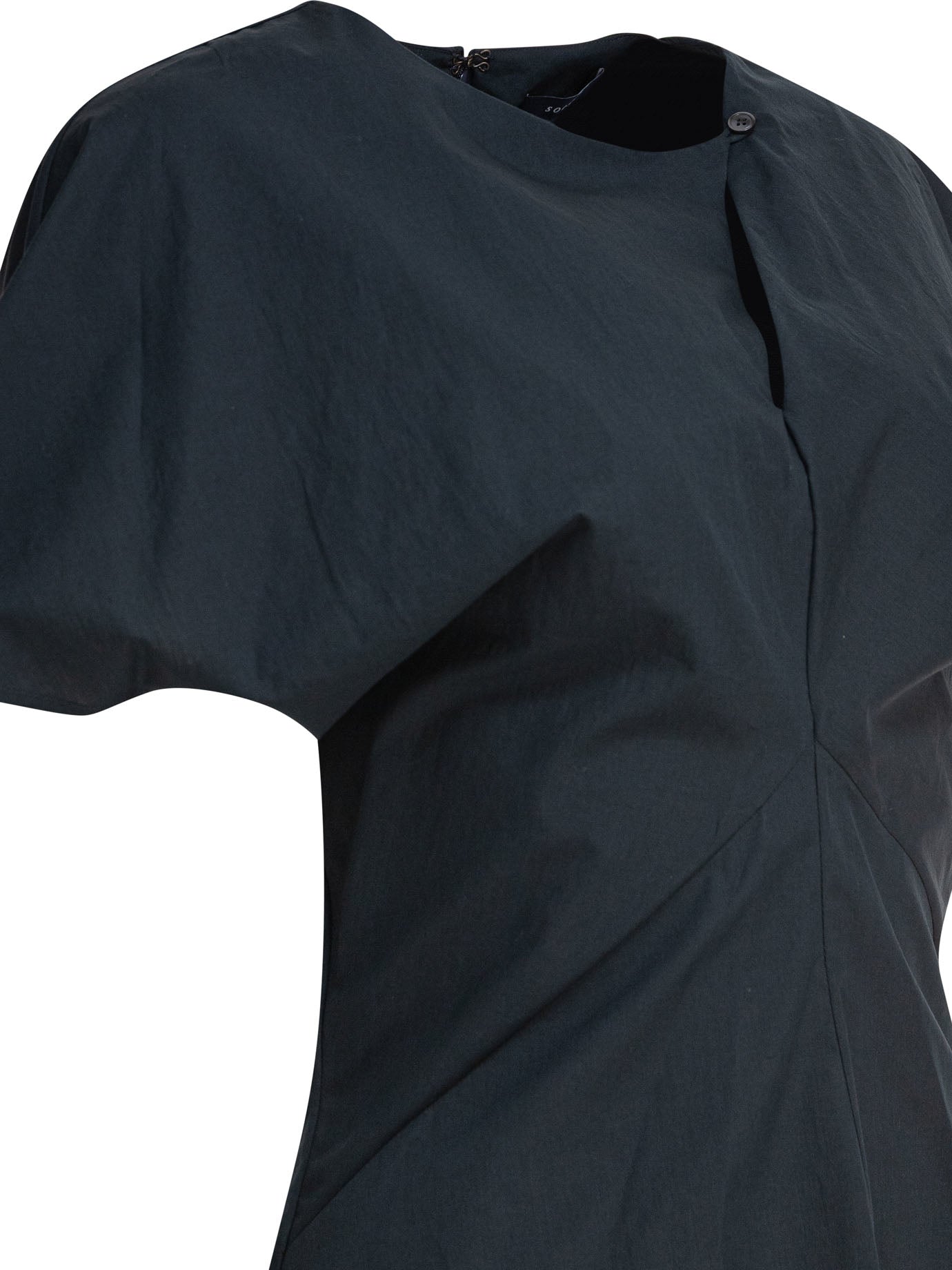 SOEUR Elegant Fitted Blouse with High Collar for Women