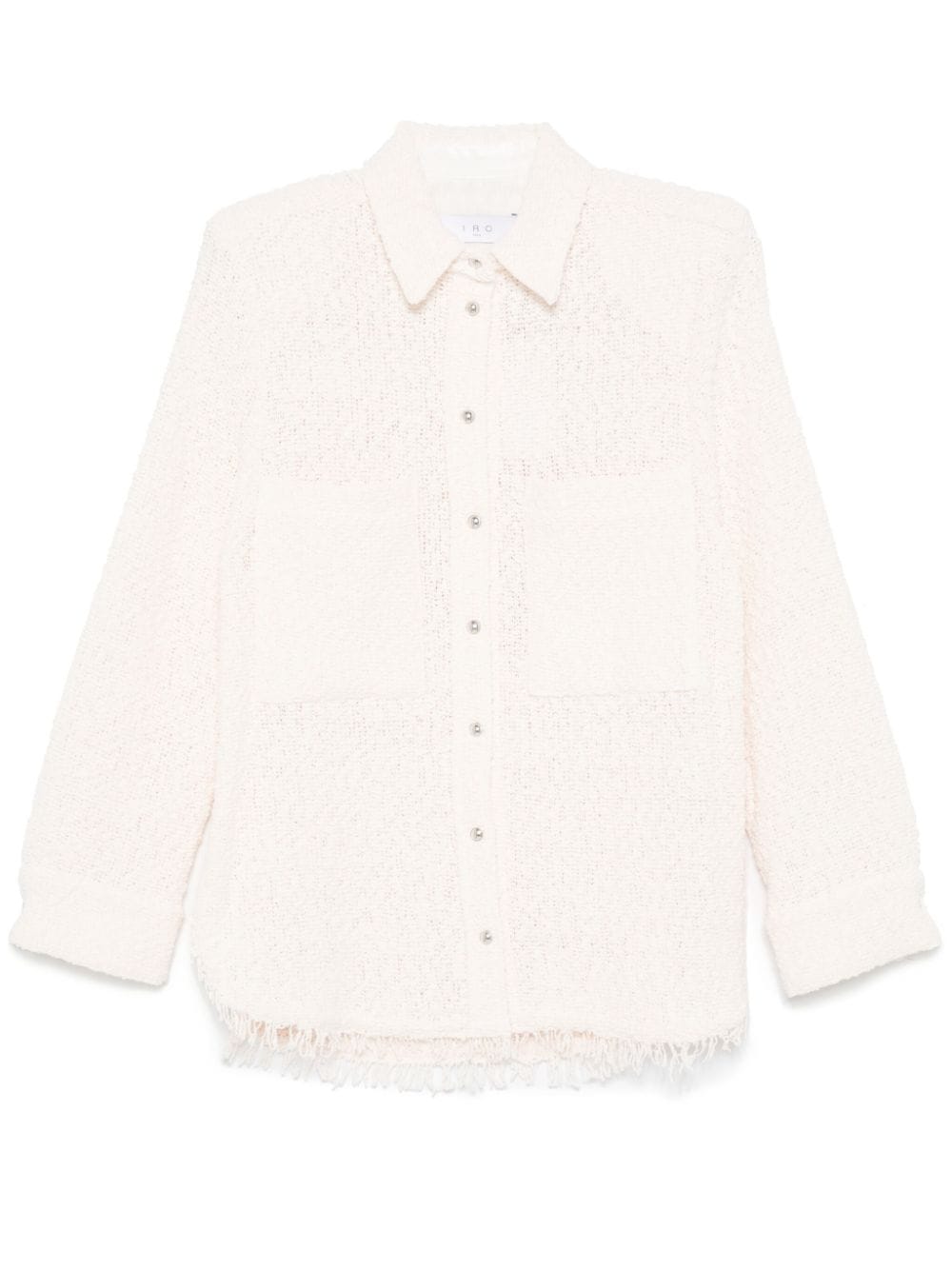 IRO Classic Tweed Bouclé Construction Front Shirt with Shoulder Pads