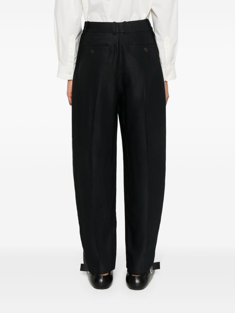 STUDIO NICHOLSON High-Waisted Wide Leg Trousers