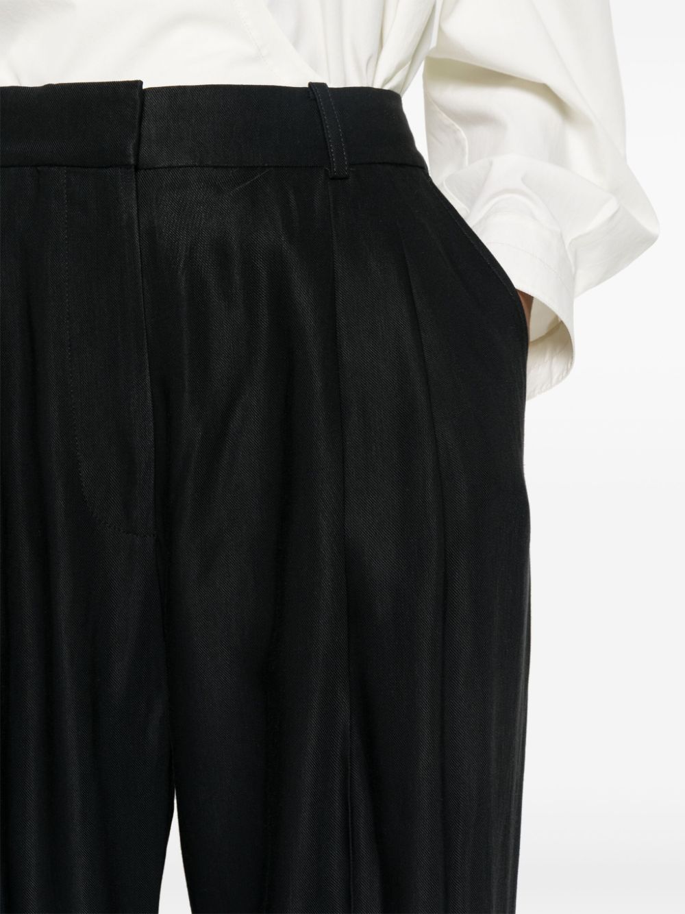 STUDIO NICHOLSON High-Waisted Wide Leg Trousers