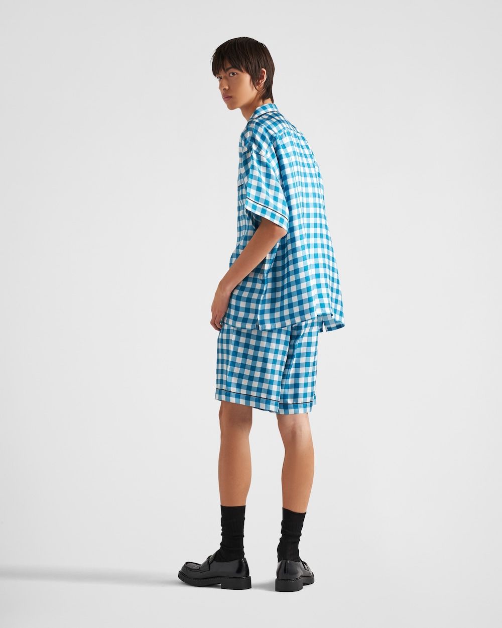 PRADA Mini Twill Vichy Trousers