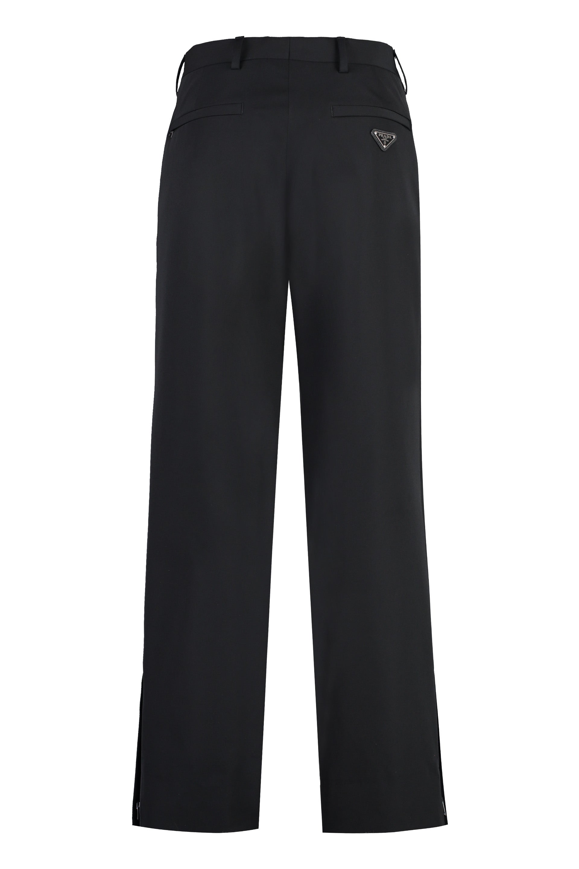 PRADA Technical Fabric Pants with Leather Accents