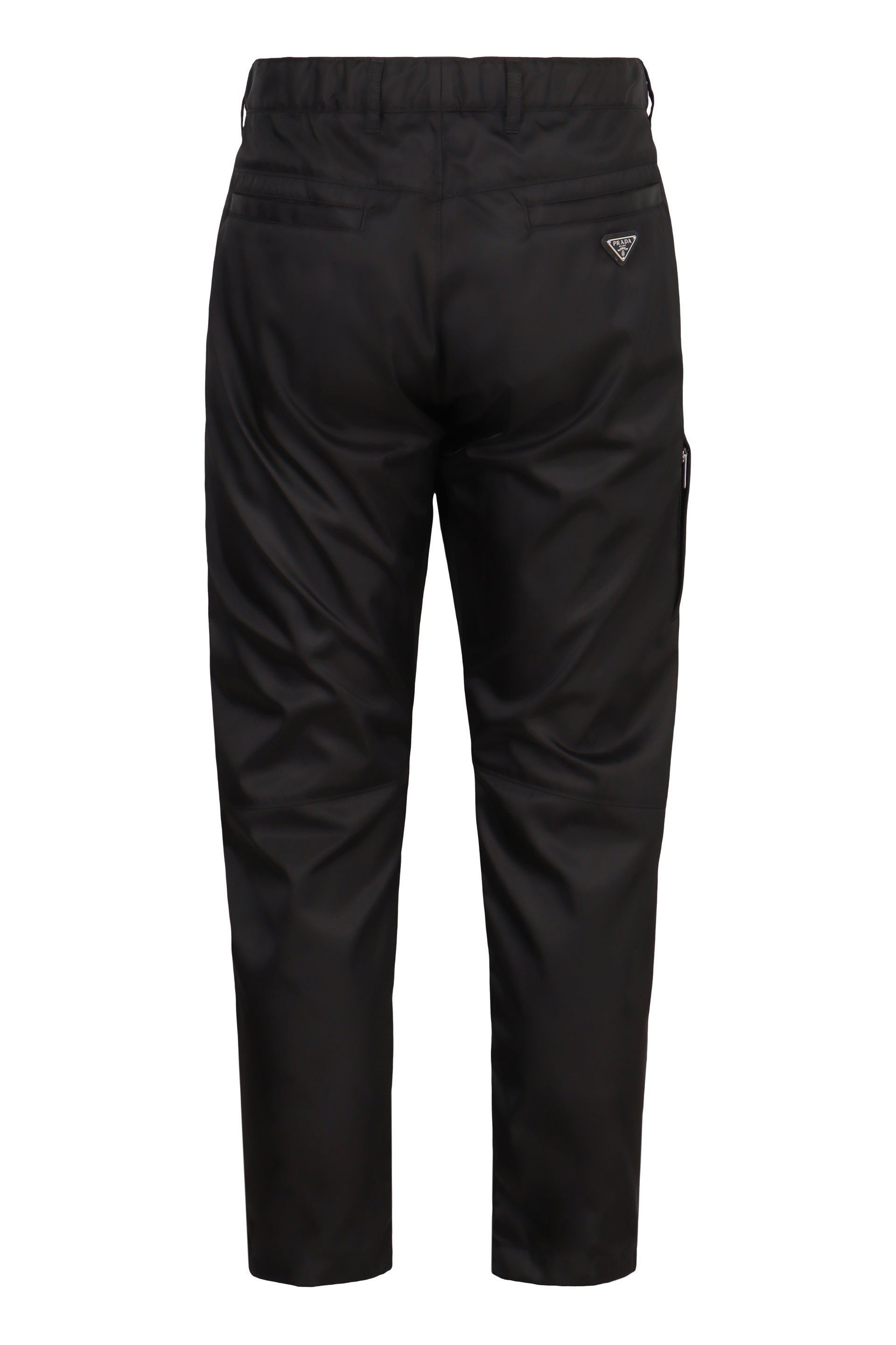 PRADA Men's Technical Fabric Trousers with Adjustable Hem