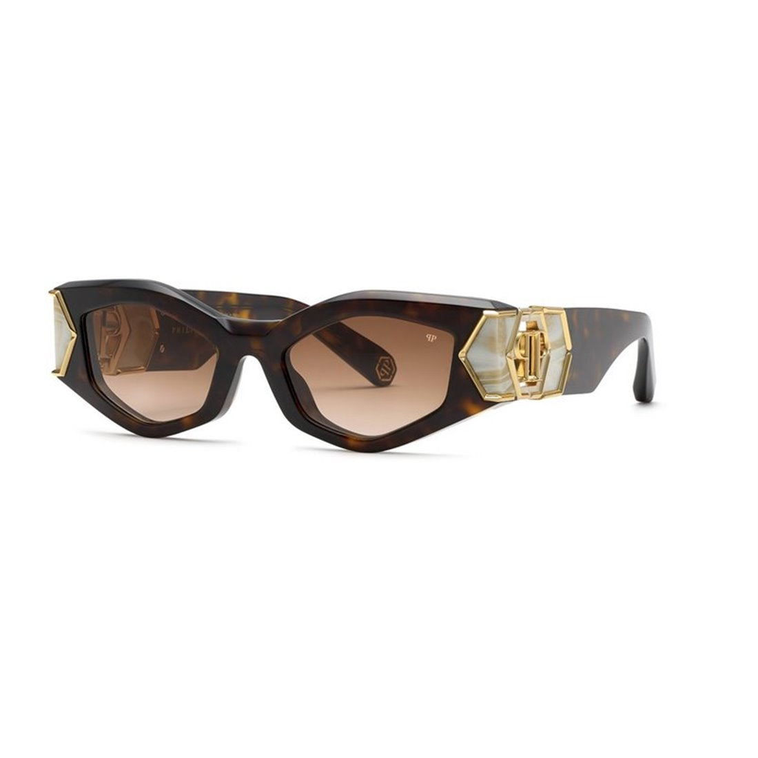 PHILIPP PLEIN Havana Acetate and Metal Sunglasses for Women - SS25 Collection