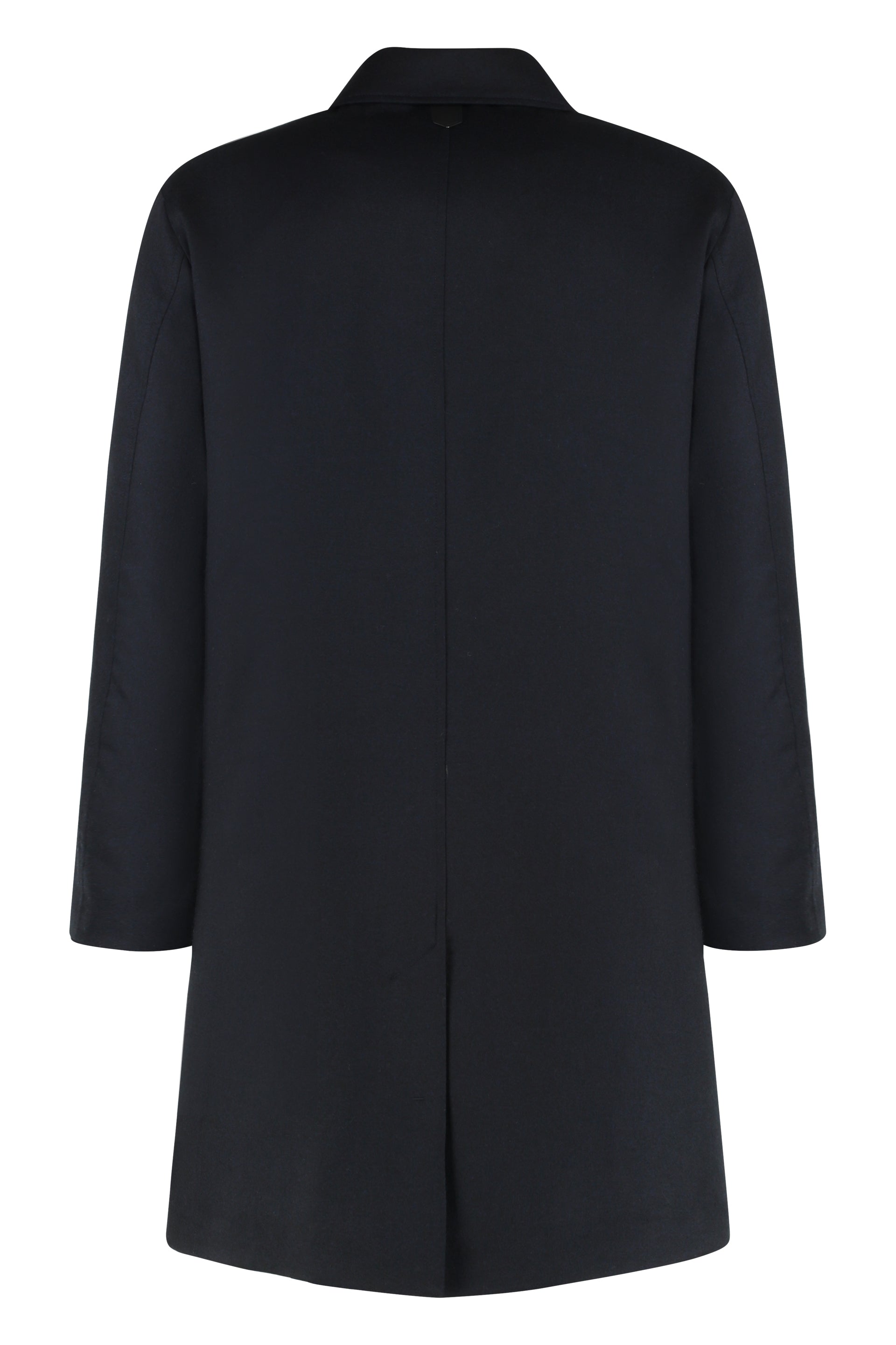 CANALI Wool Jacket with Leather Details