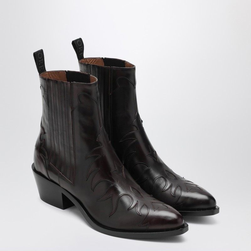 SARTORE Western-Inspired Vintage Effect Ankle Boot