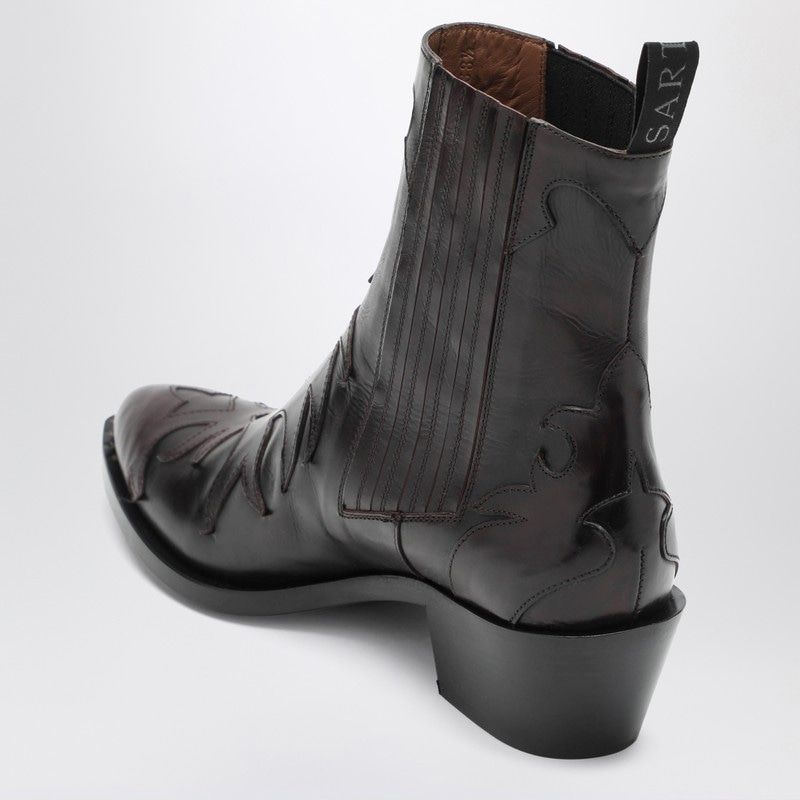 SARTORE Western-Inspired Vintage Effect Ankle Boot