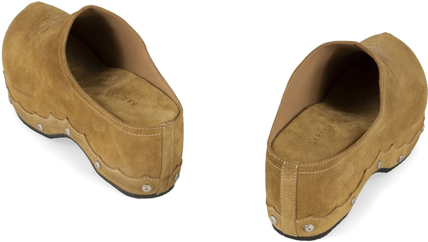 SARTORE Embroidered Suede Flats for Women