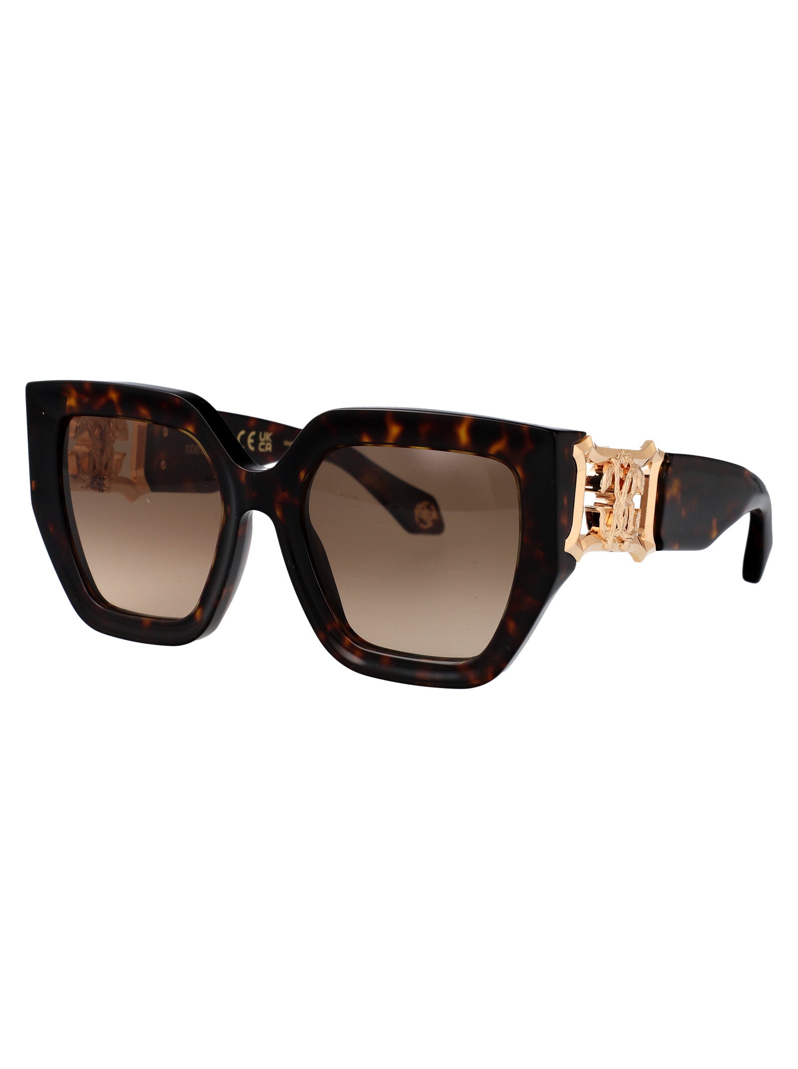 ROBERTO CAVALLI Havana Acetate and Metal Sunglasses