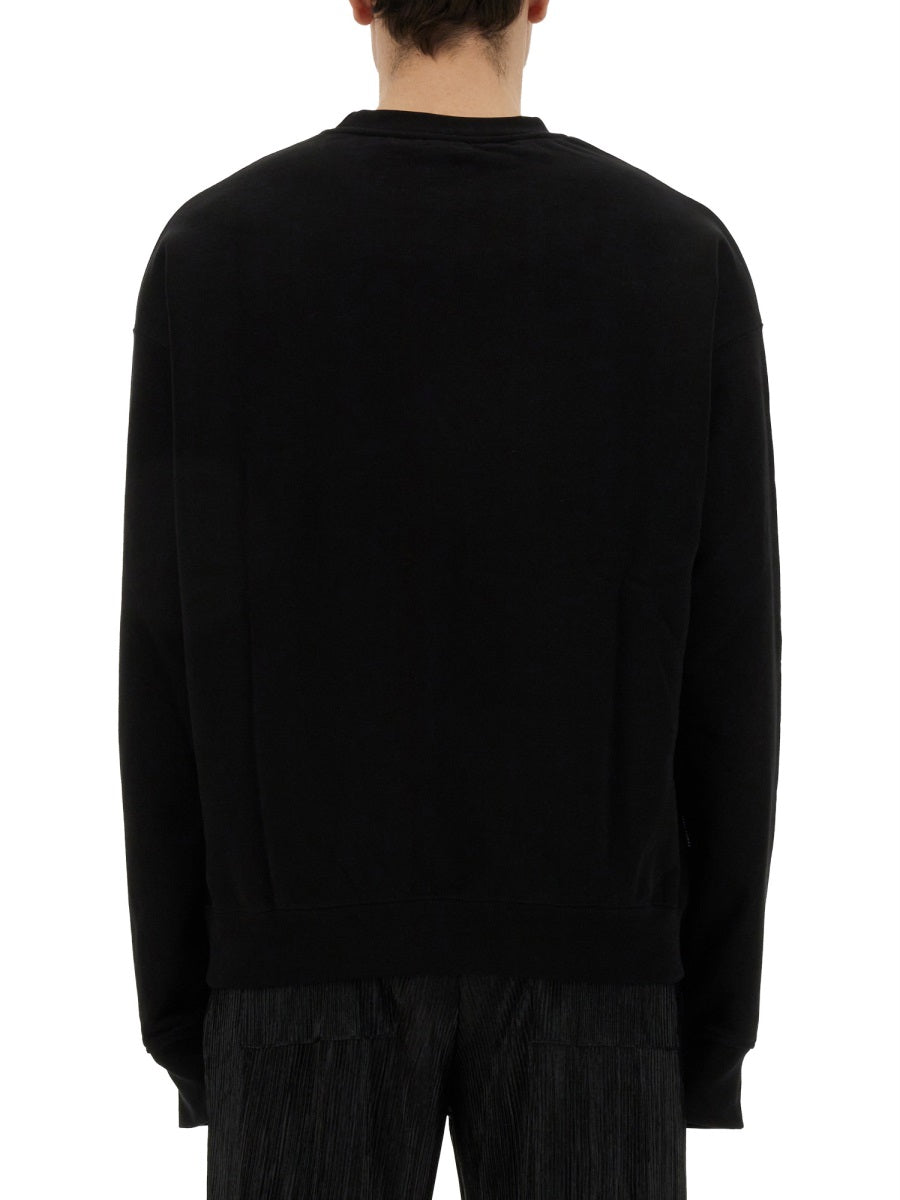 Oversized Family First Sweatshirt with Heart - Size L