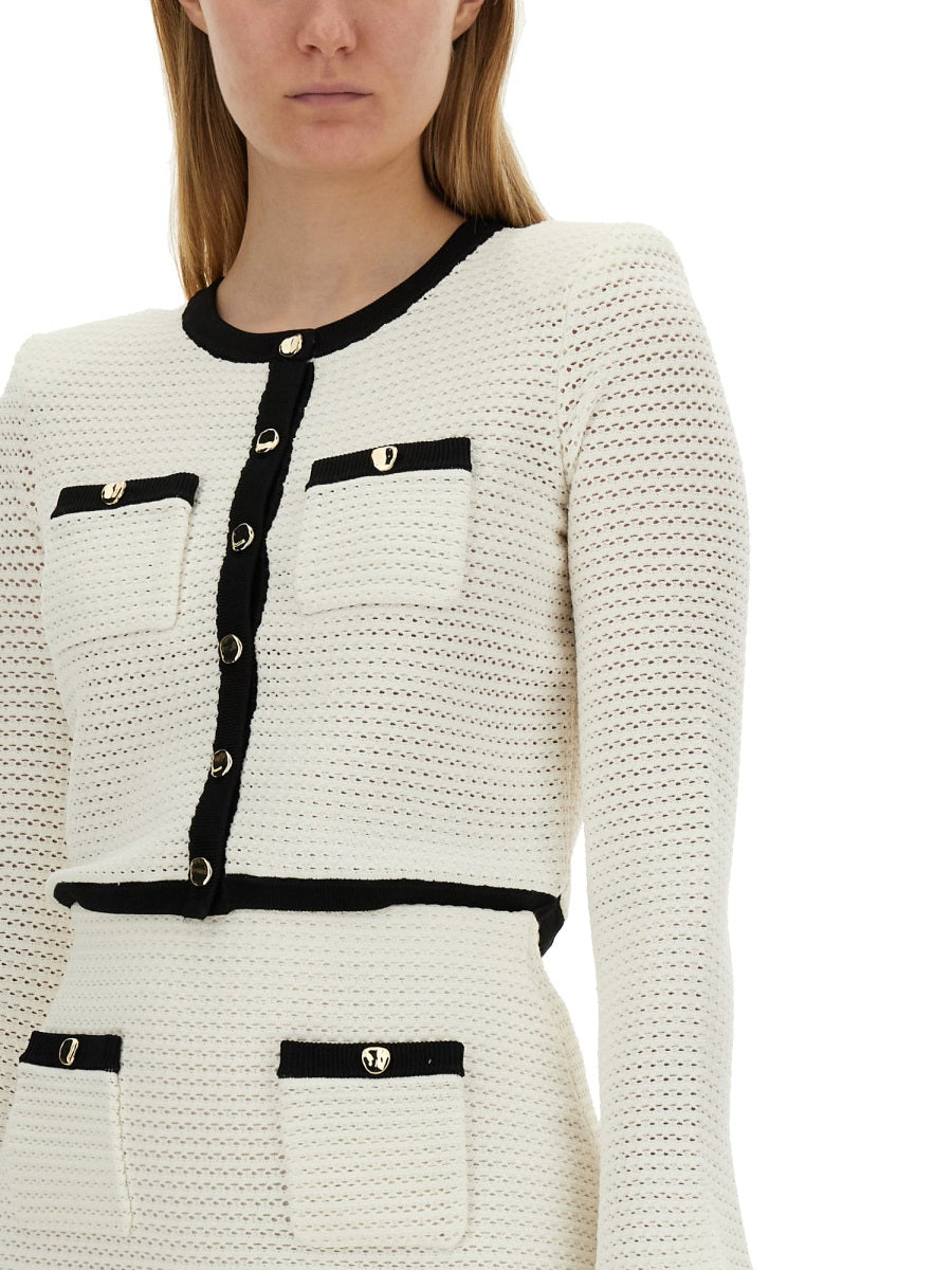 SELF-PORTRAIT Crochet Cardigan - Size 8 UK