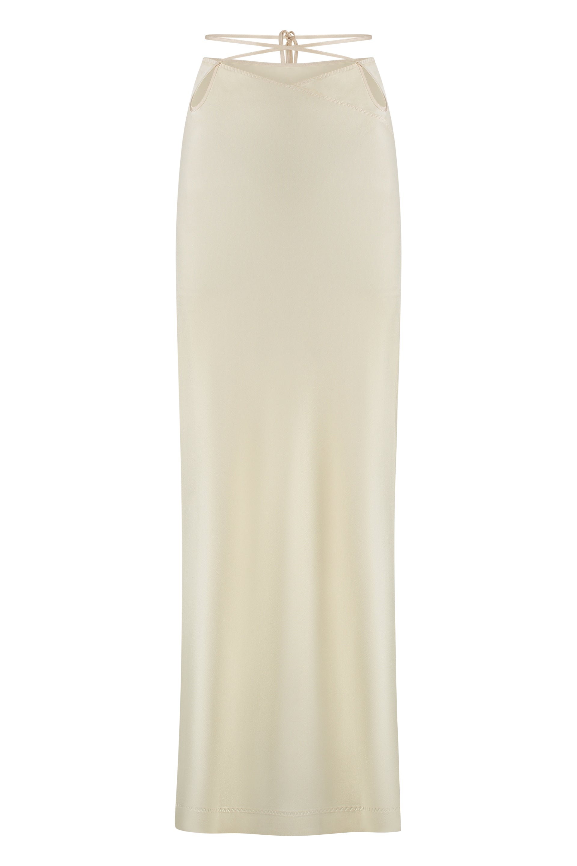 ANNA OCTOBER MIDI SKIRT WITH CUT-OUT FRONT DETAILS