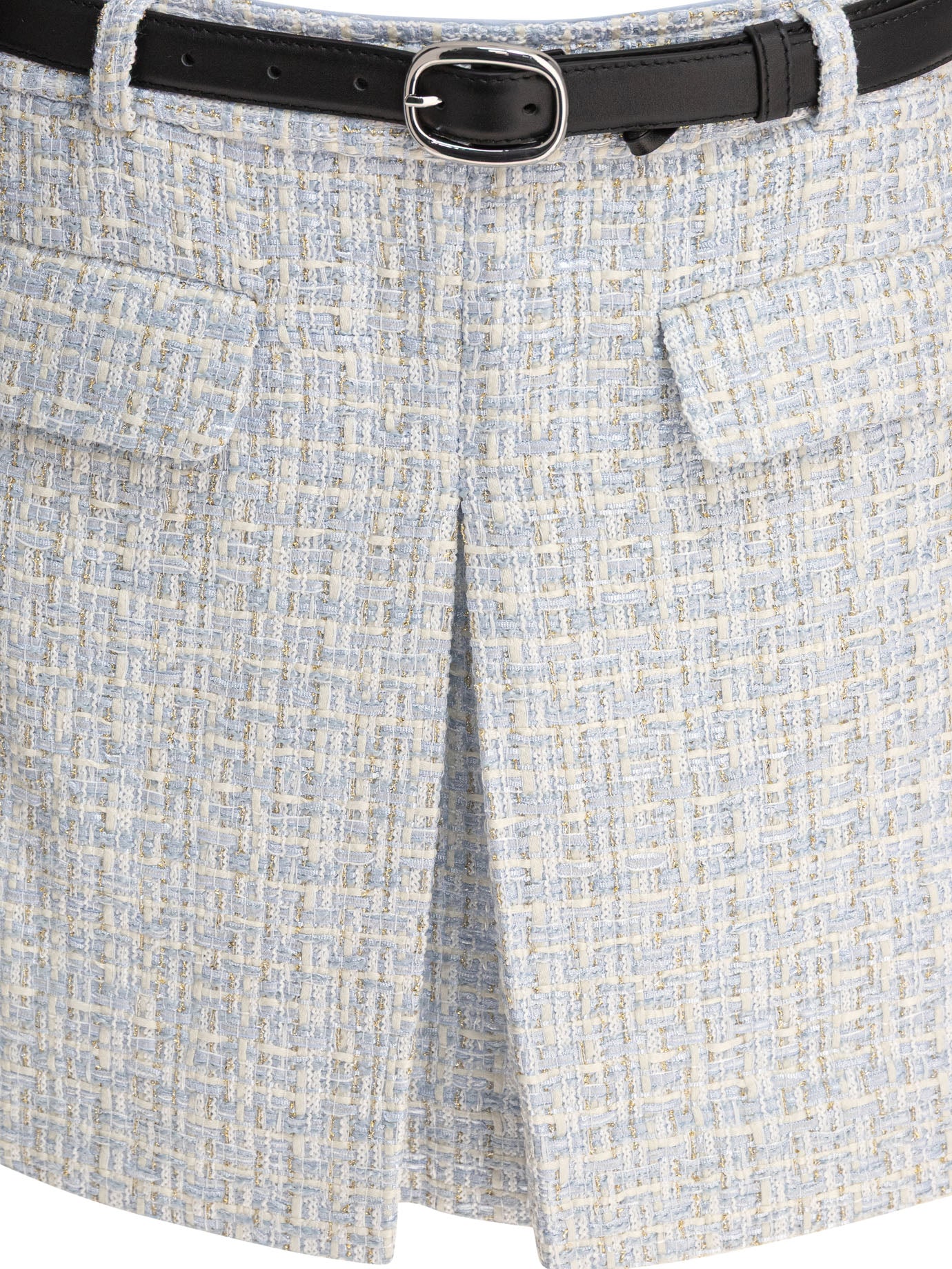 SELF-PORTRAIT Metallised Fibre Mini Skirt