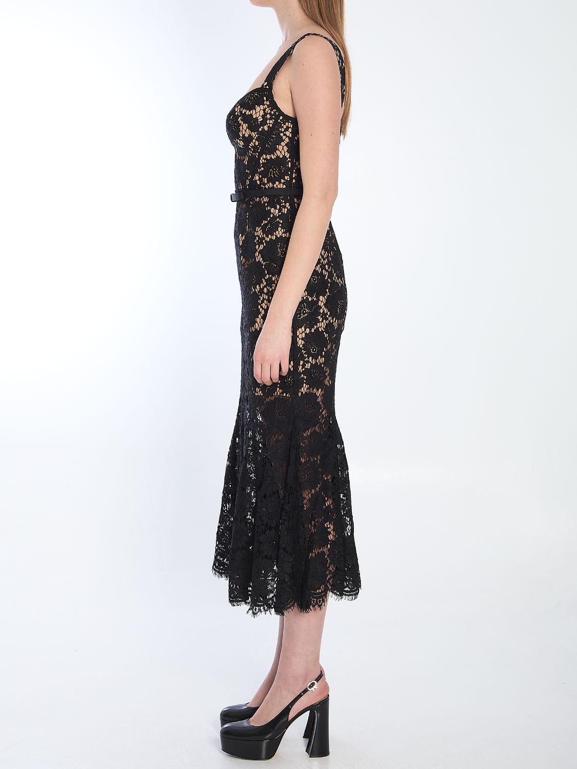 SELF-PORTRAIT Fine Lace Midi Dress for Women