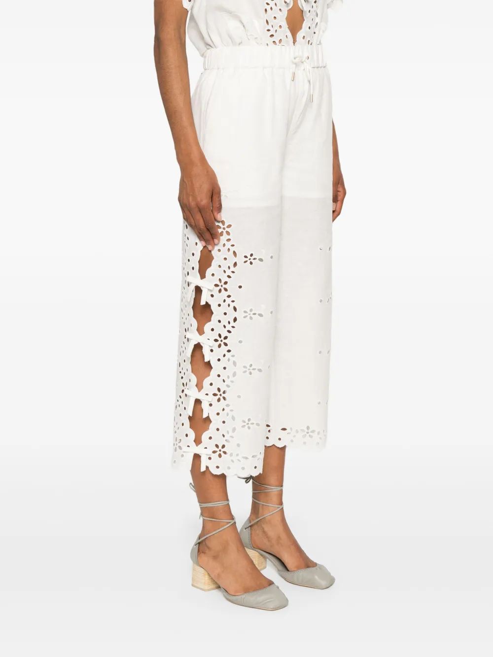 SELF-PORTRAIT Embroidered Trousers - SS25 Collection