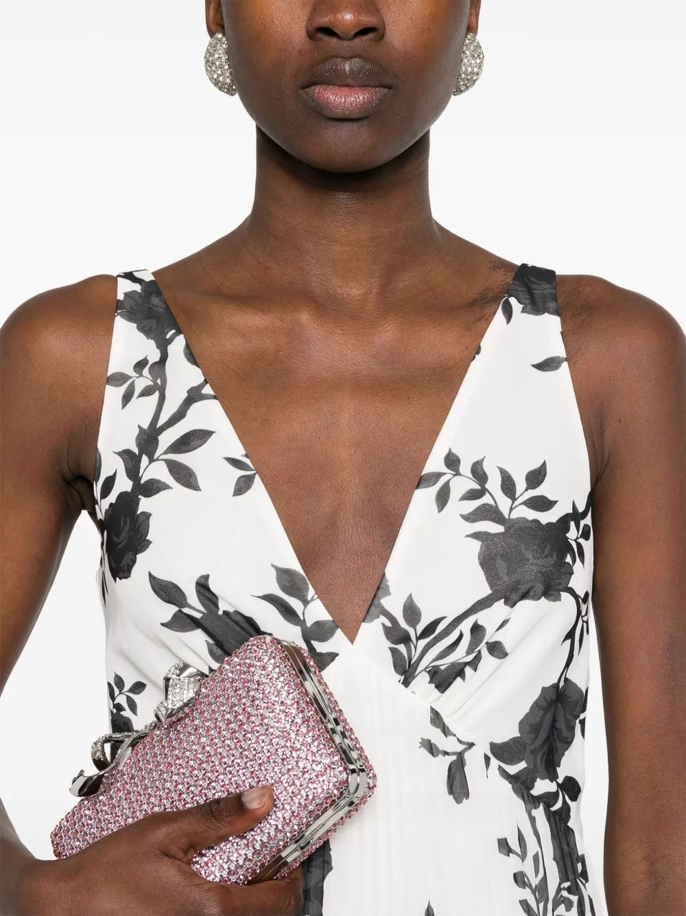 SELF-PORTRAIT Floral Strap Mini Dress