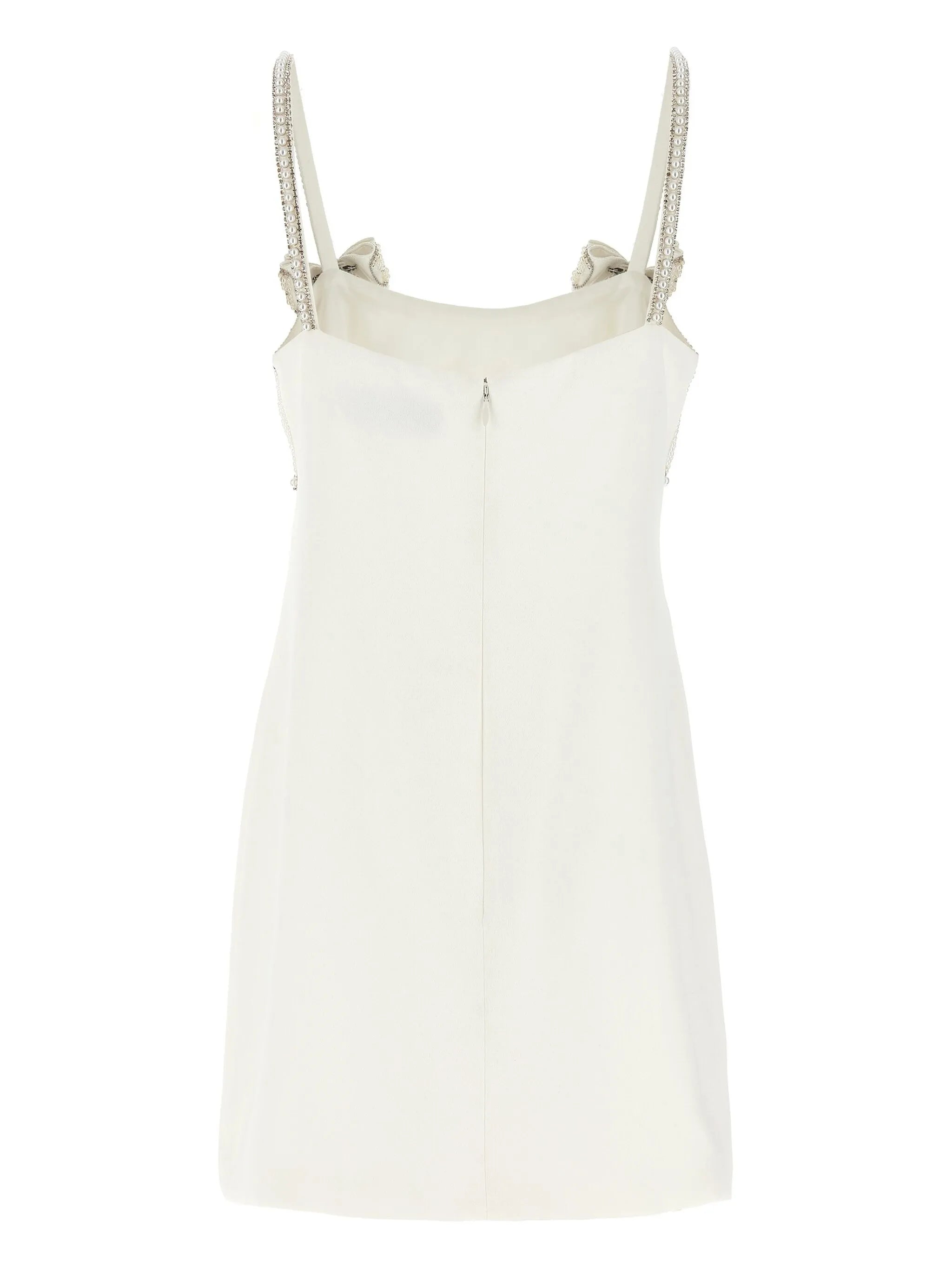 SELF-PORTRAIT Pearl Bow Mini Dress - Size 6