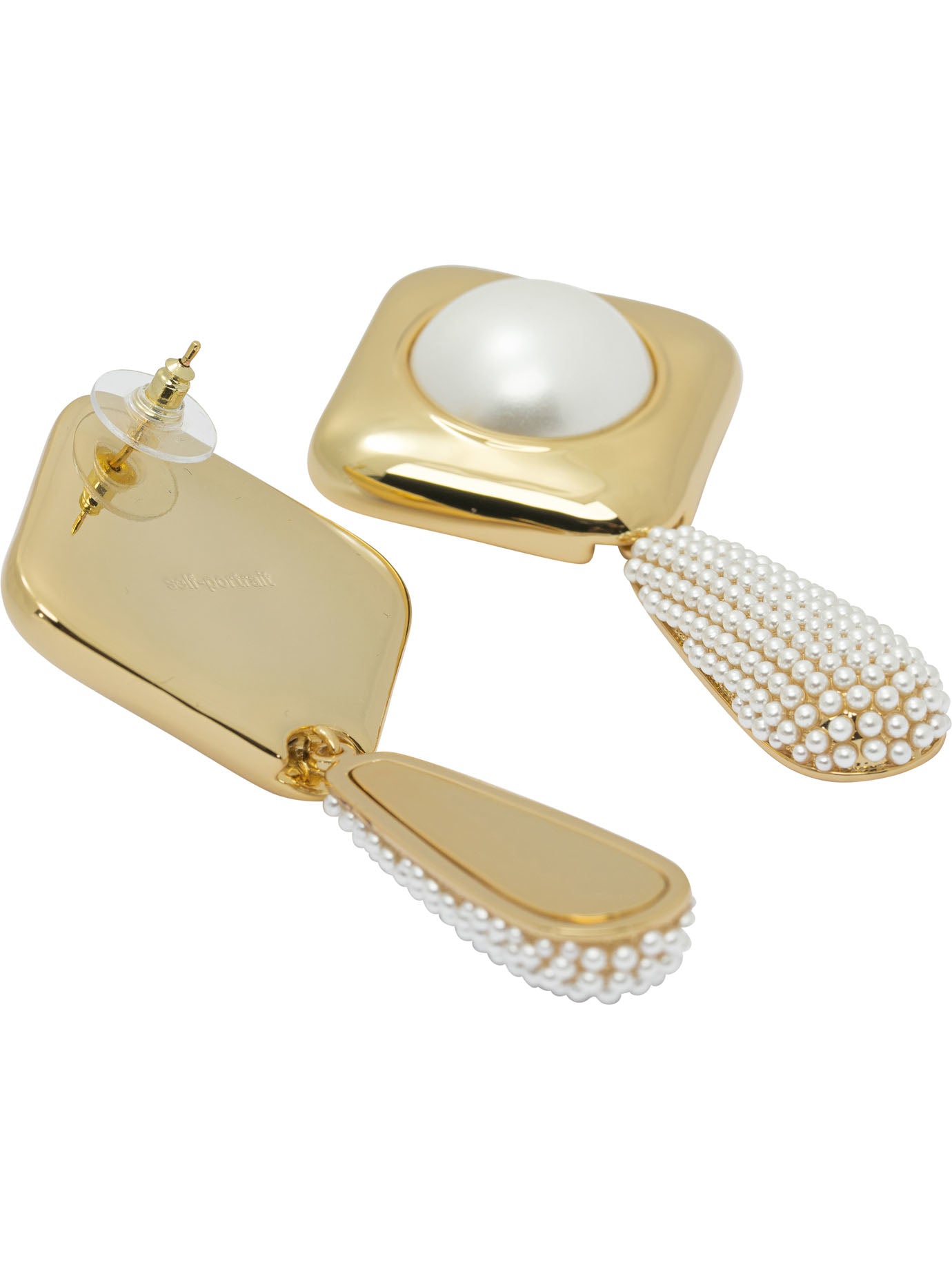 SELF-PORTRAIT Faux Pearl Mini Statement Earrings