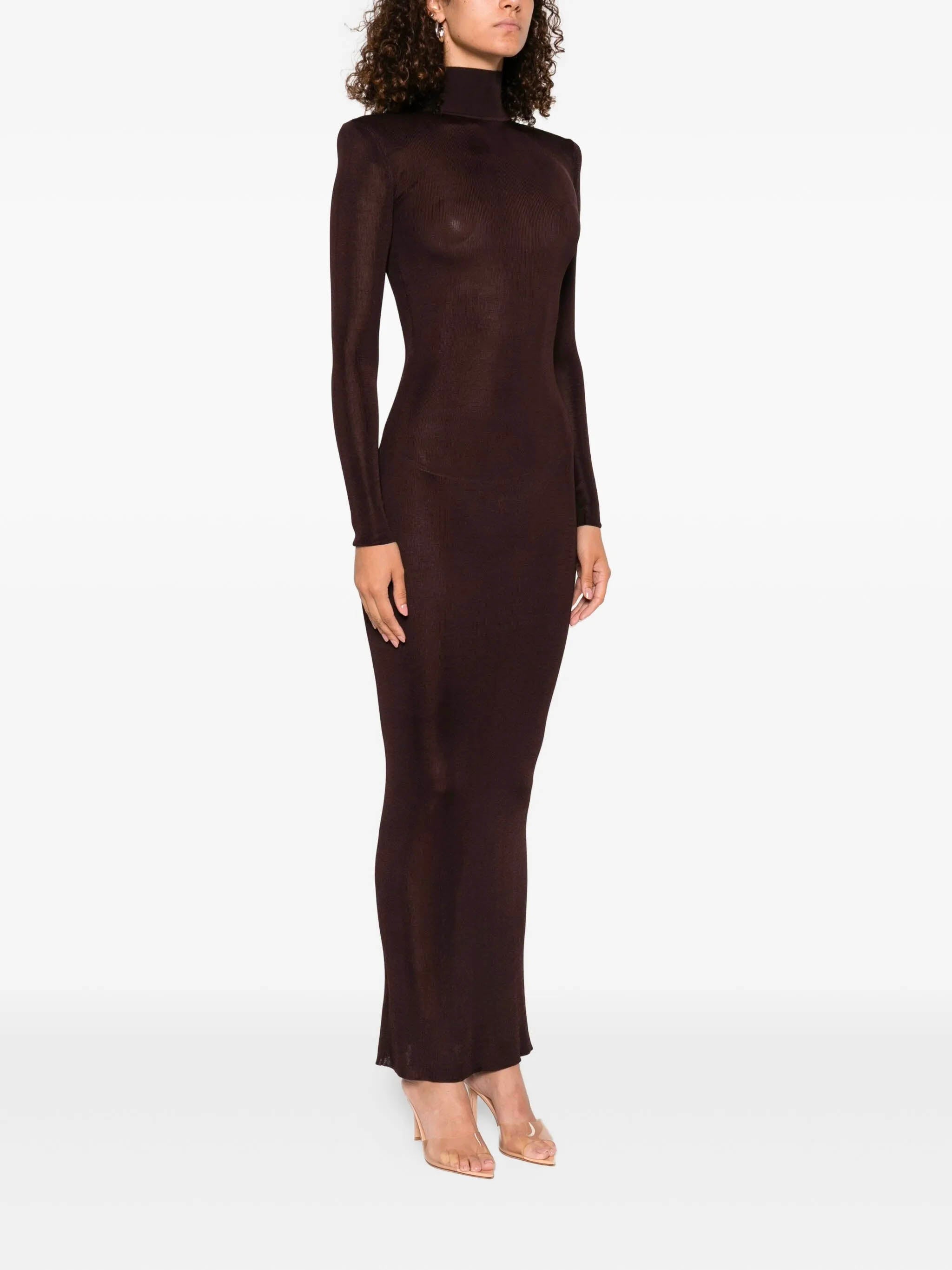 SELF-PORTRAIT Viscose Knit Maxi Dress with Removable Straps - Size S