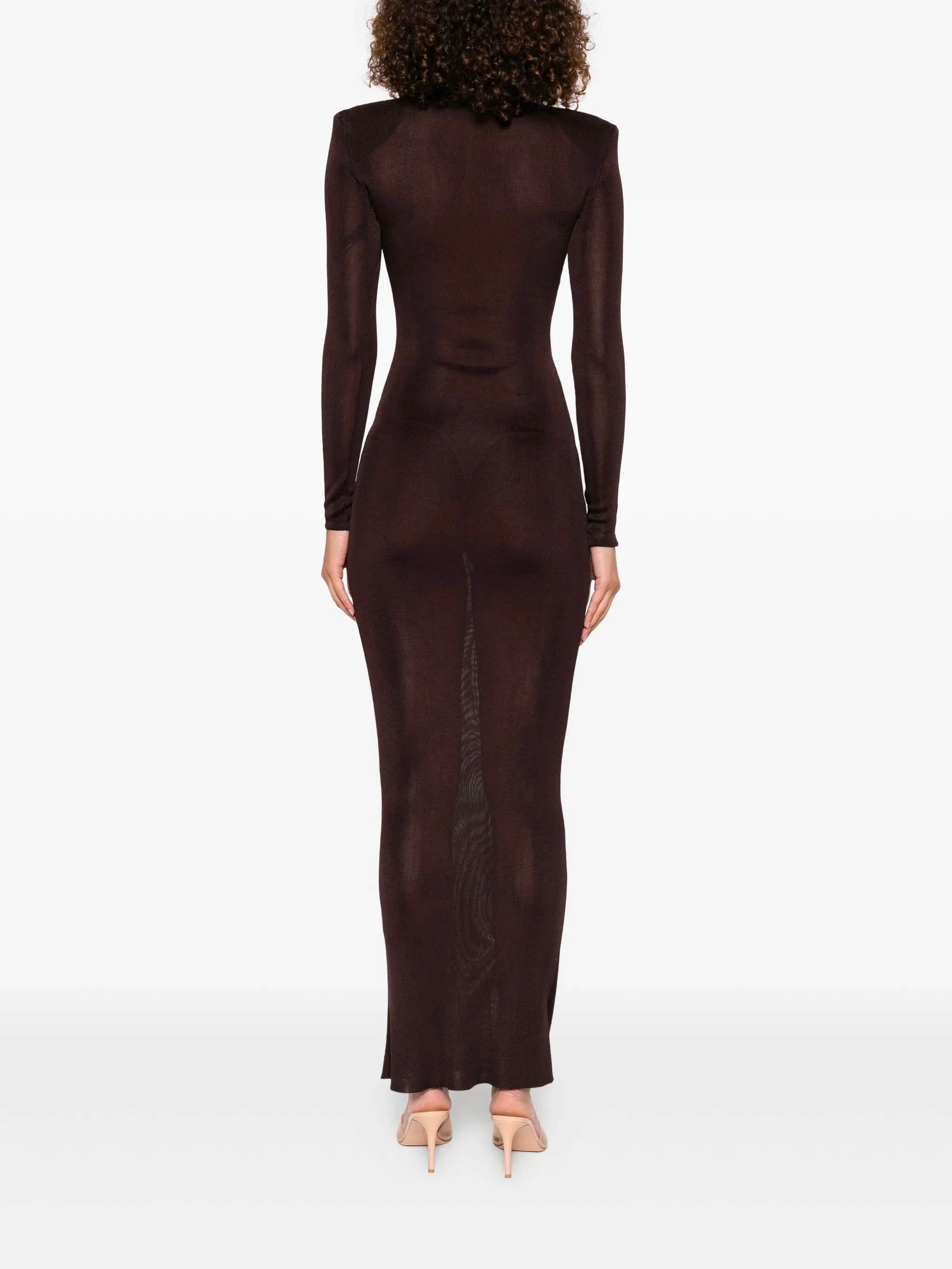 SELF-PORTRAIT Viscose Knit Maxi Dress with Removable Straps - Size S