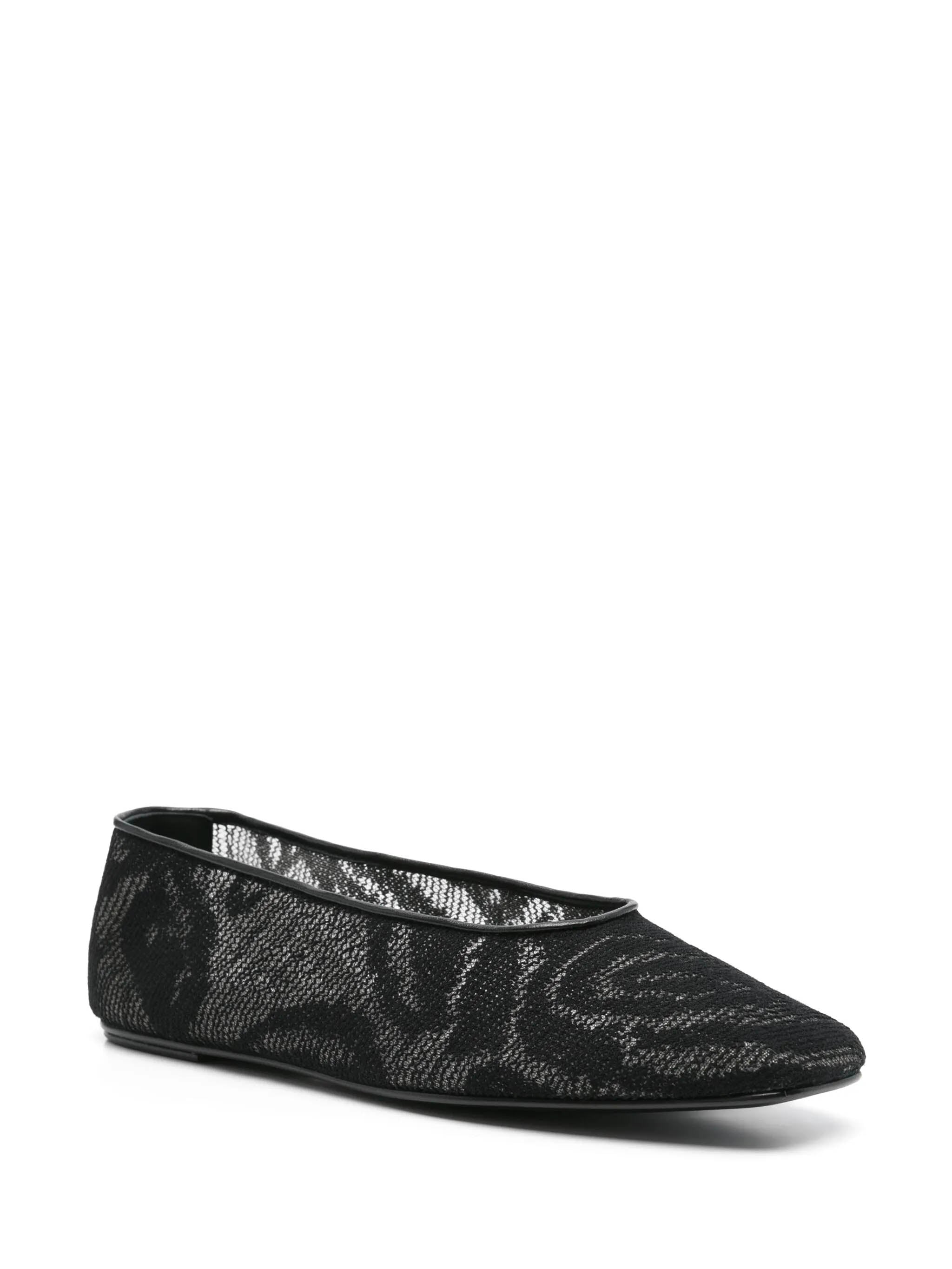 MAGDA BUTRYM Crochet Ballet Flats - Square Toe Design