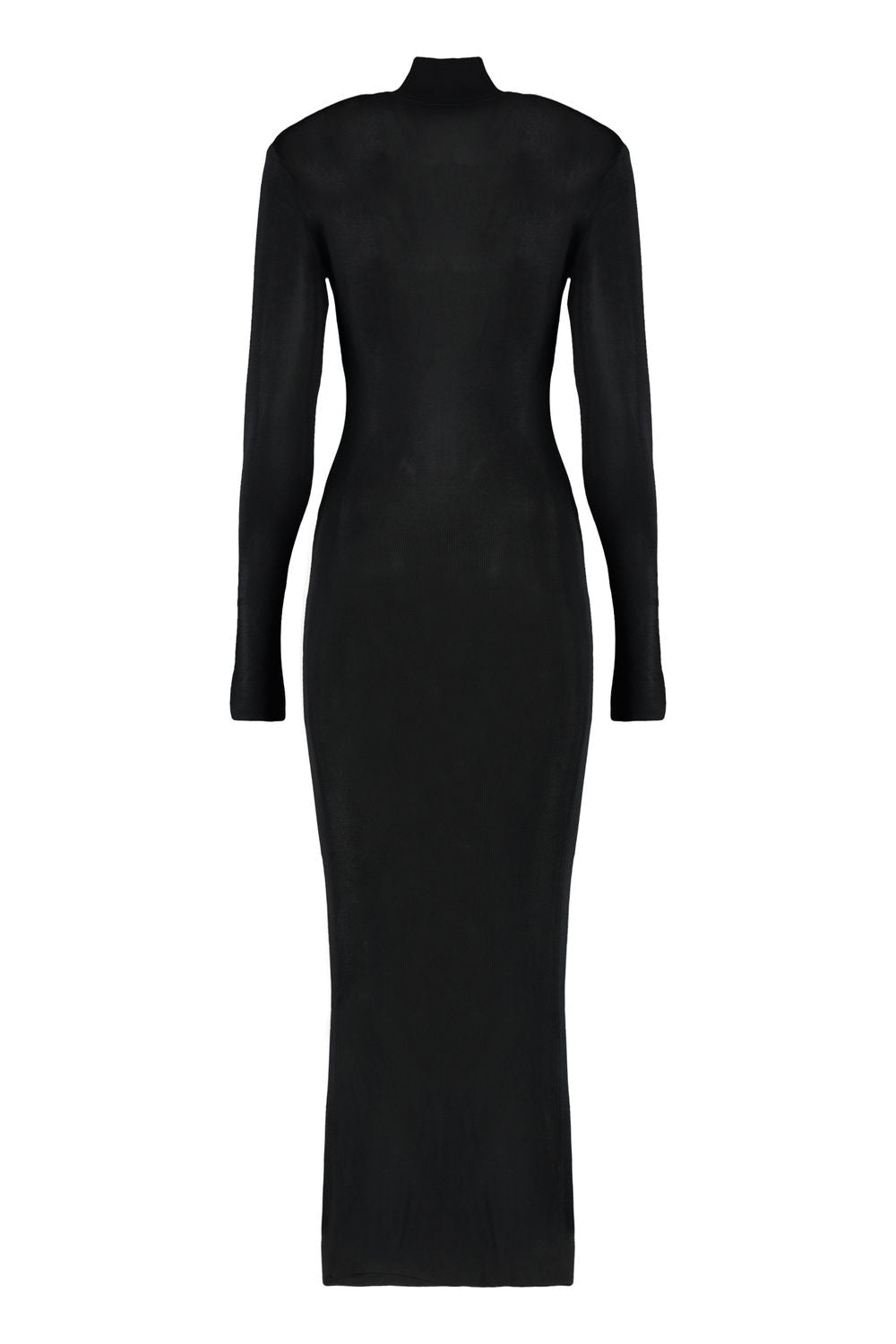 SELF-PORTRAIT Knit Maxi-Dress with Front Cut-Out Detail