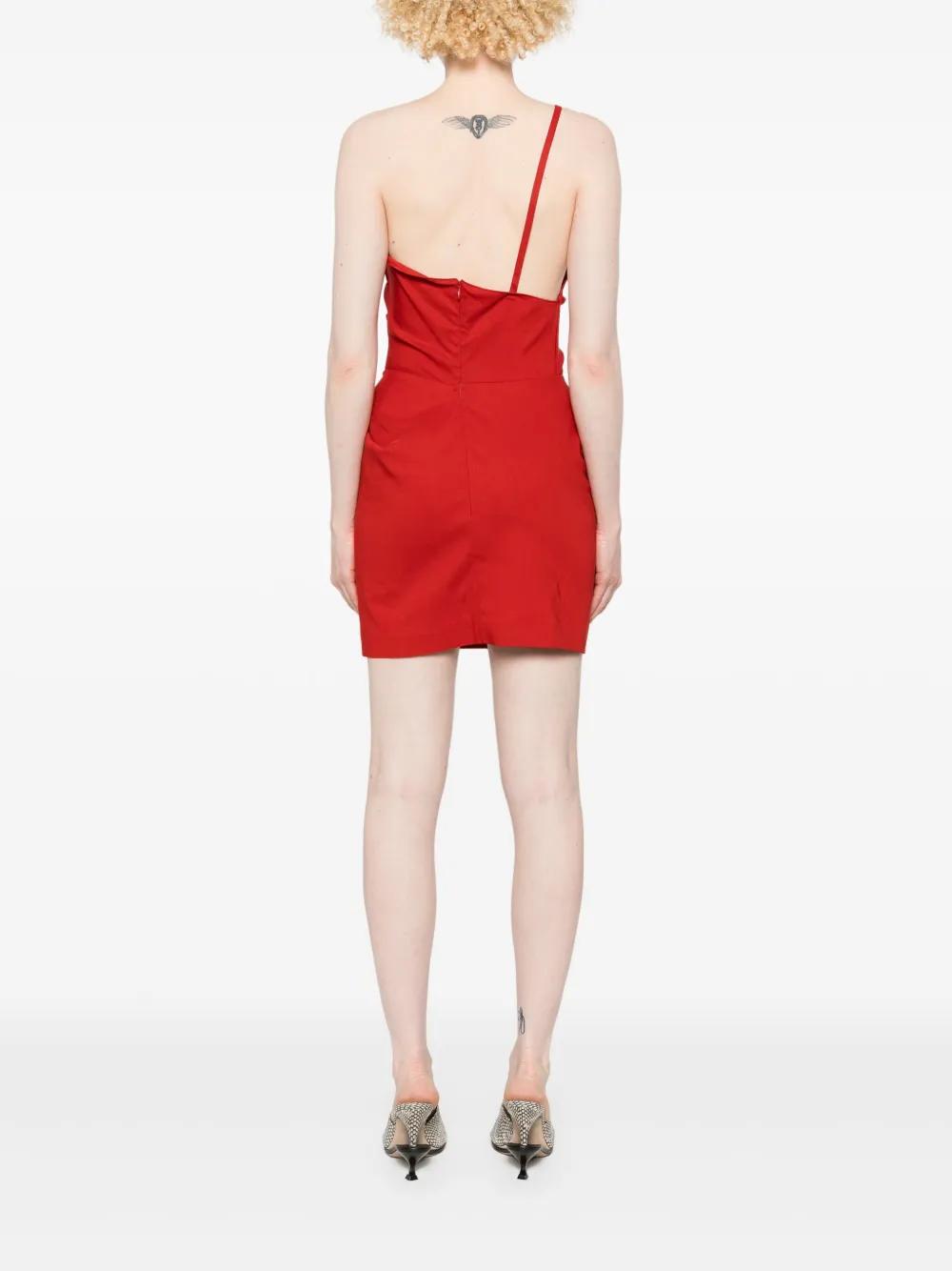 MAGDA BUTRYM One-Shoulder Ruched Mini Dress
