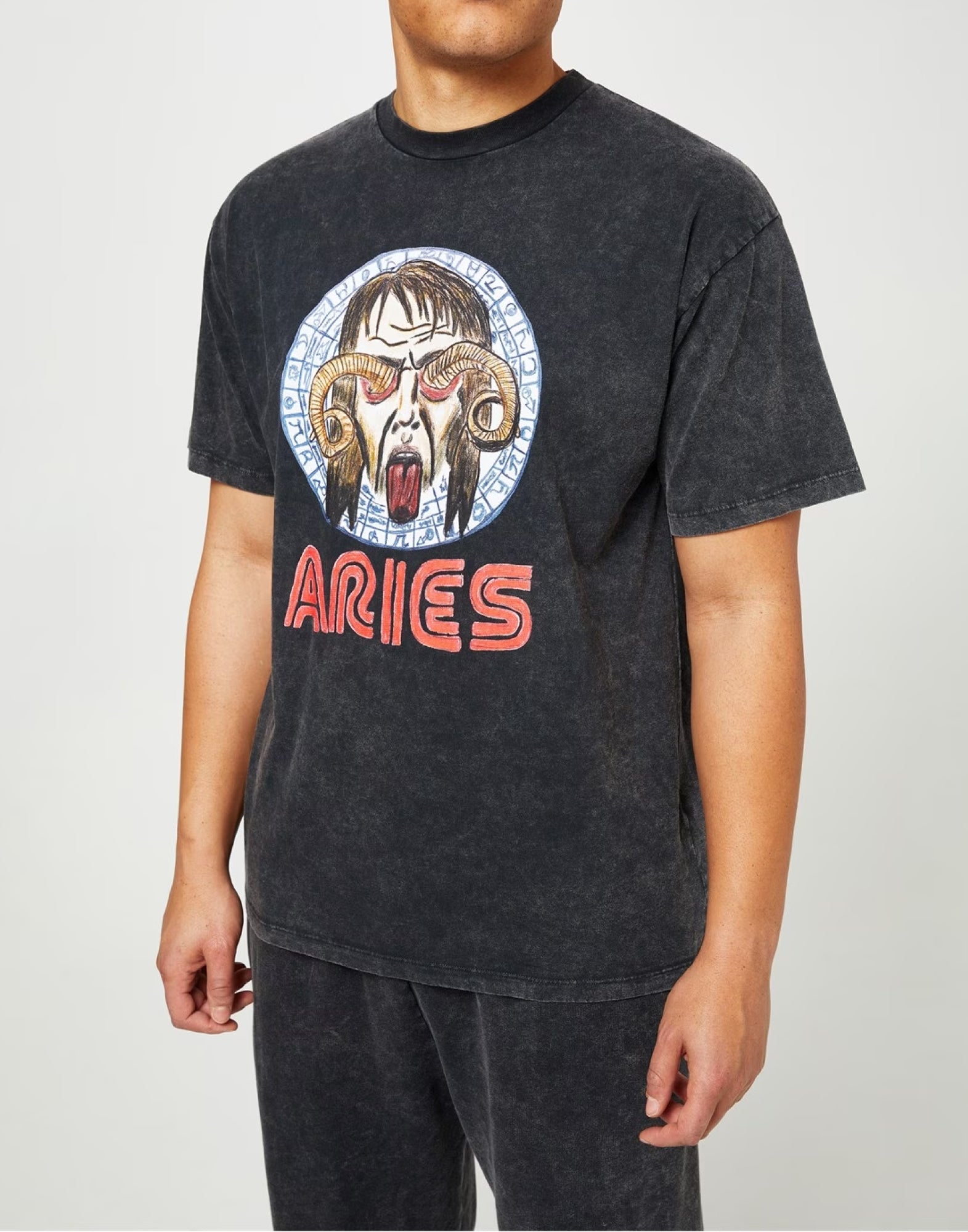 ARIES Astrology for Aliens Logo Acid Wash Mini T-Shirt
