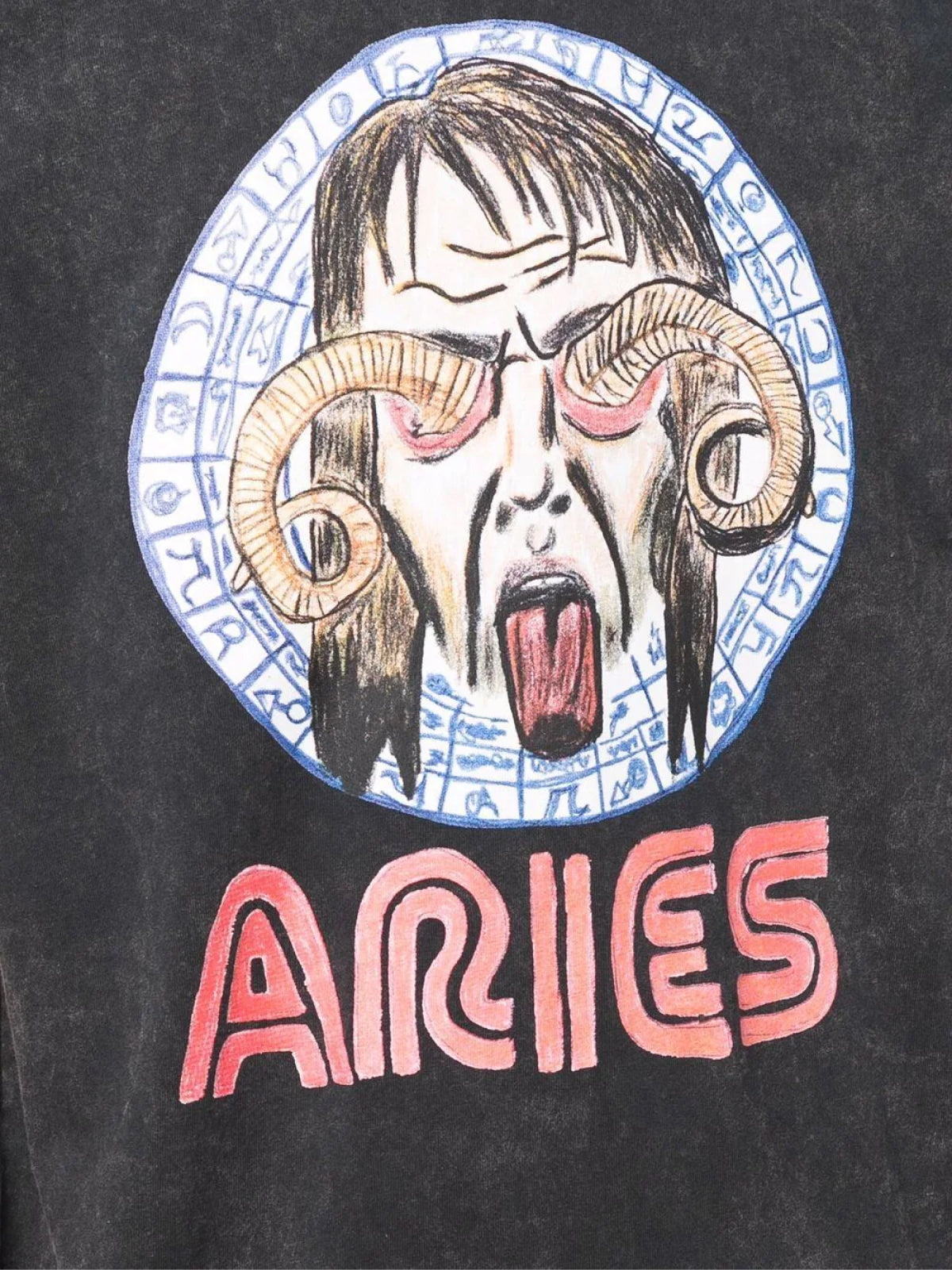 ARIES Astrology for Aliens Logo Acid Wash Mini T-Shirt