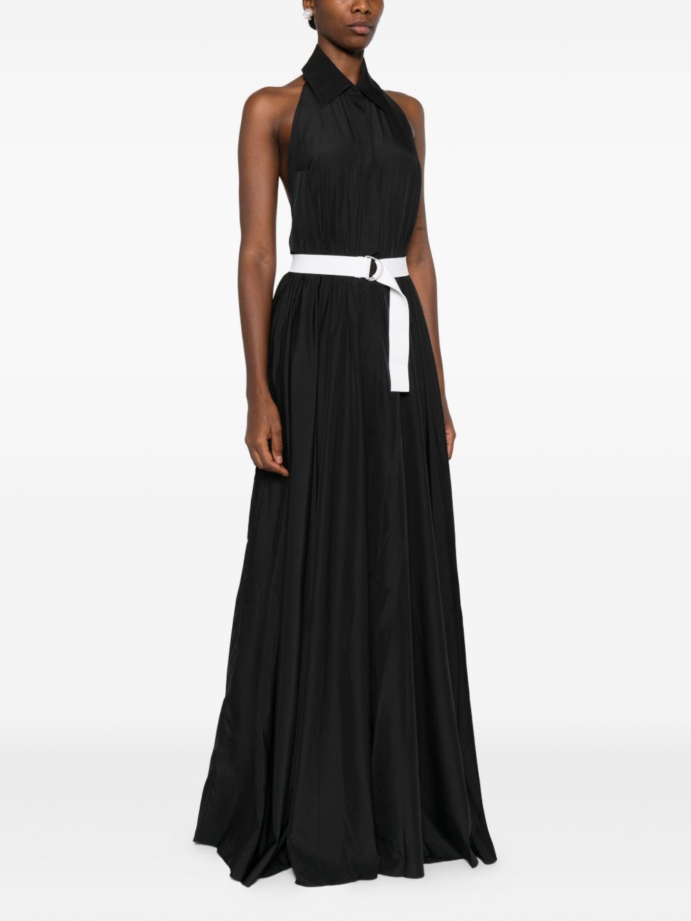 NORMA KAMALI Sleeveless Long Dress with Belted Waist for Women
