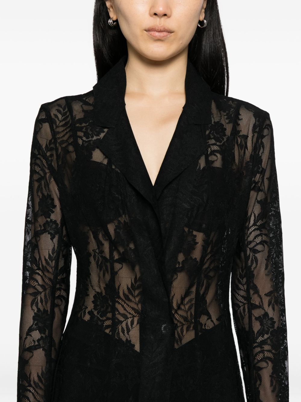 NORMA KAMALI Lace Long Jacket