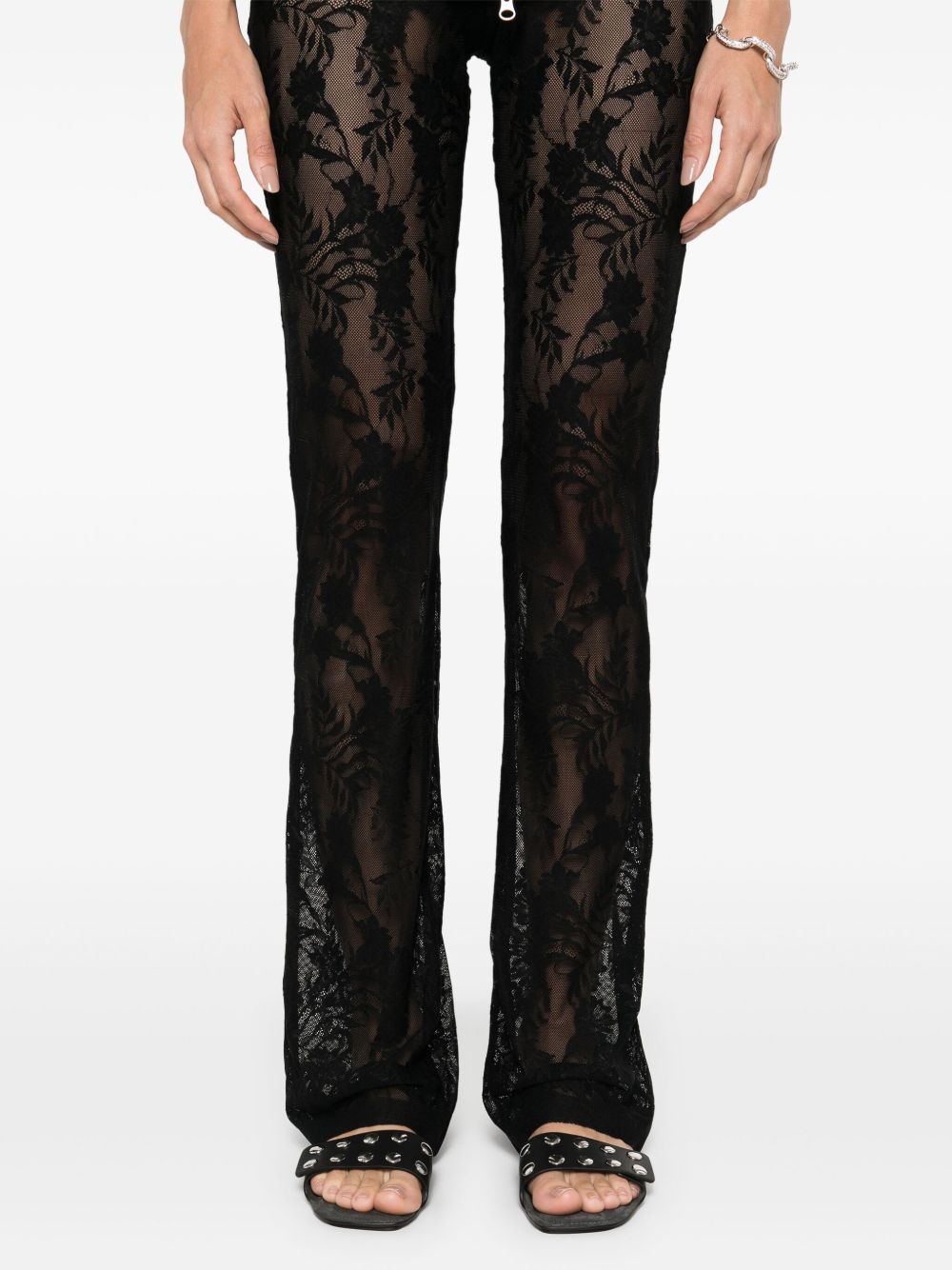 NORMA KAMALI Lace Skinny Trousers