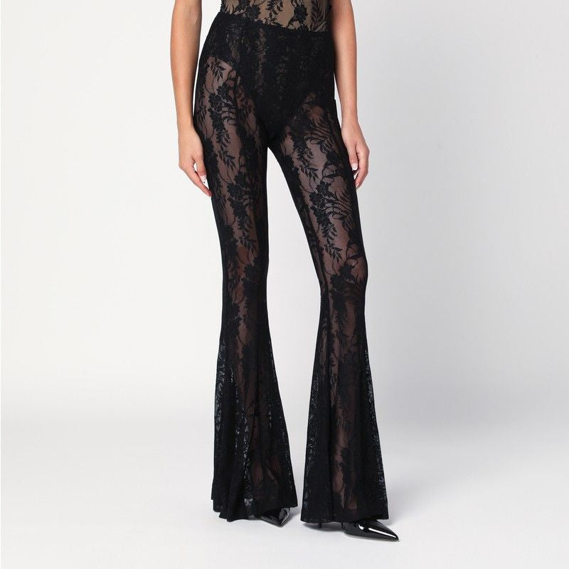 NORMA KAMALI Flared Lace Trousers for Women