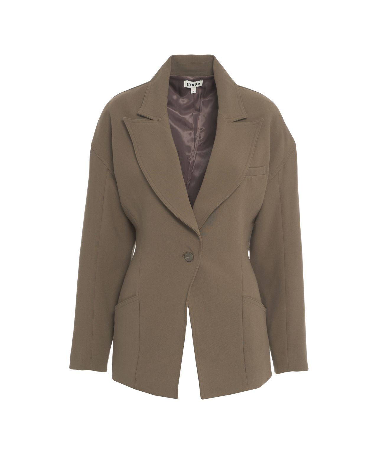 STAUD Tailored Blazer with Flap Pockets