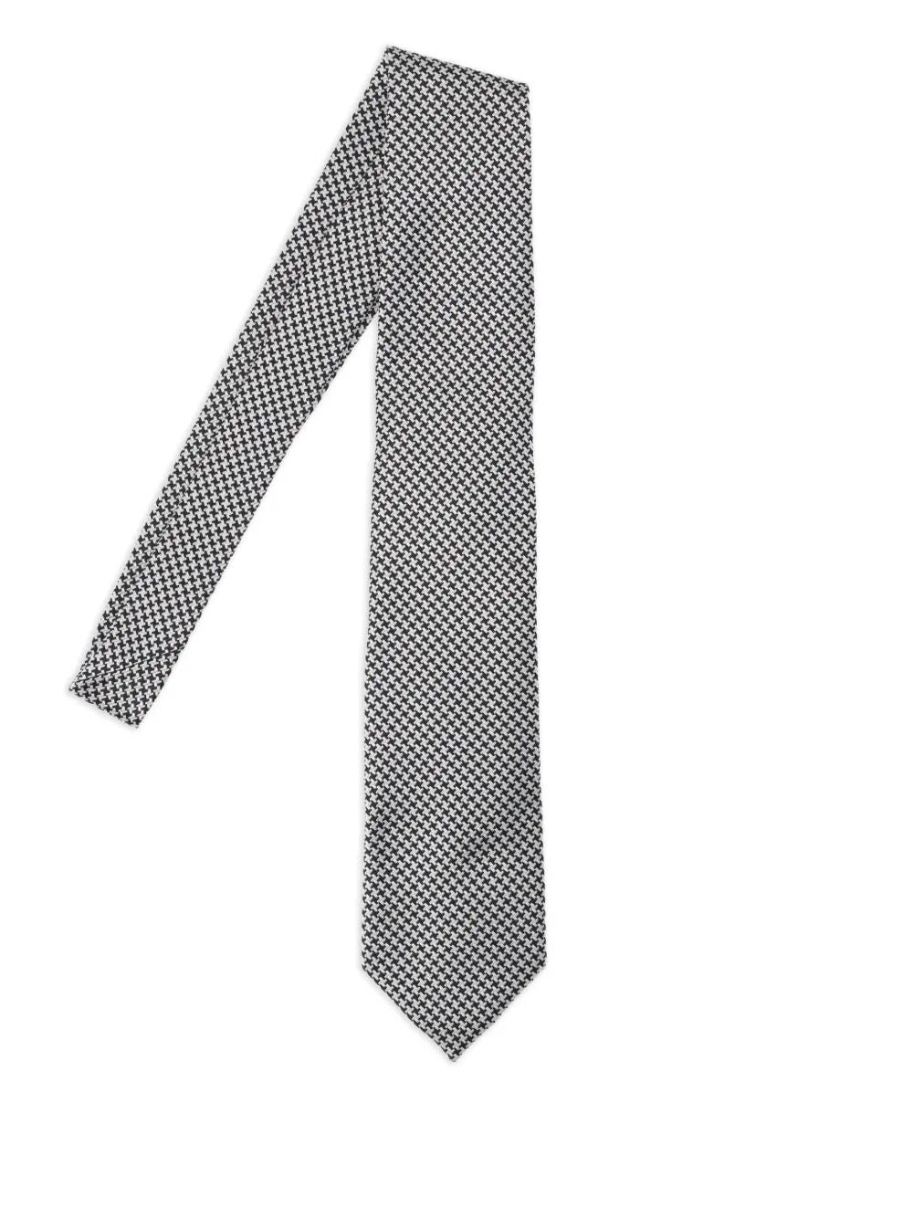 TOM FORD Houndstooth Pattern Silk Tie