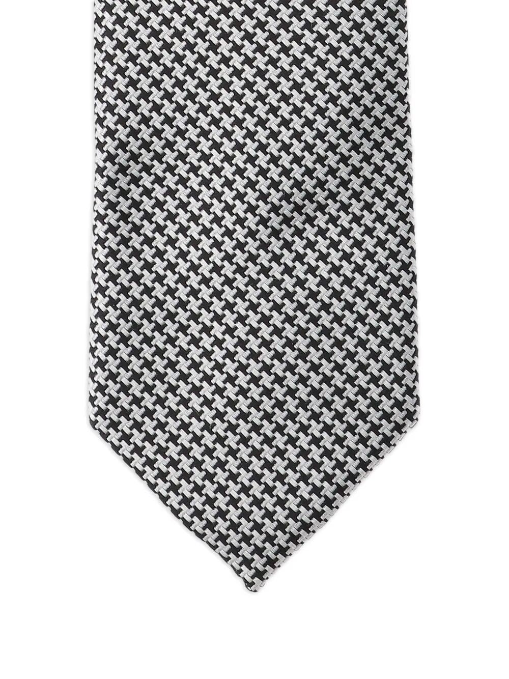 TOM FORD Houndstooth Pattern Silk Tie